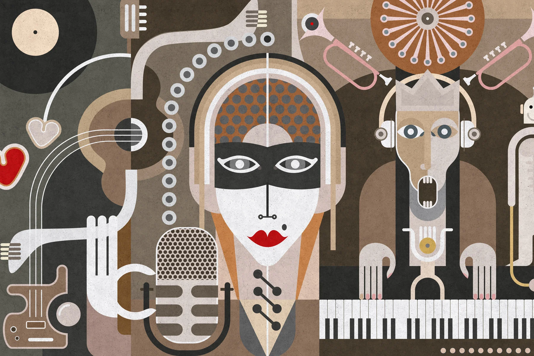 Leinwand Wall of Sound III 90 x 60 cm