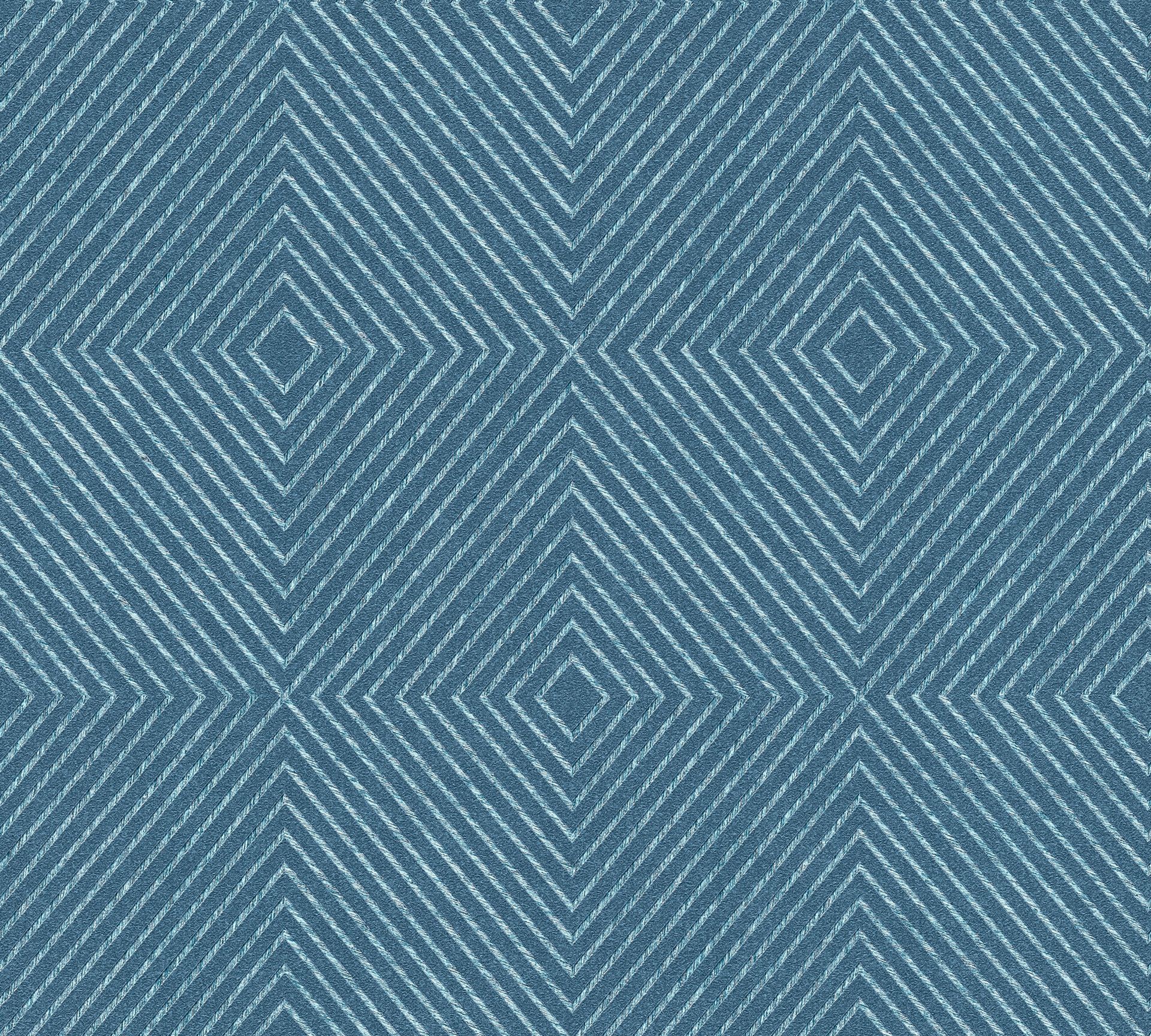 Livingwalls Metropolitan Stories, Geometrische Tapete, blau, silber 369264