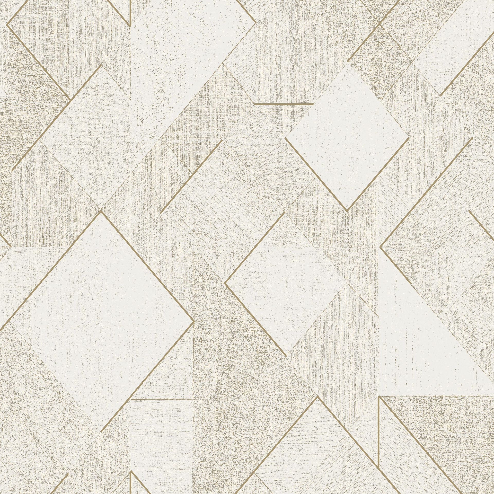 Vliestapete Geometrisch Creme-Gold Grandeco Omura A72001