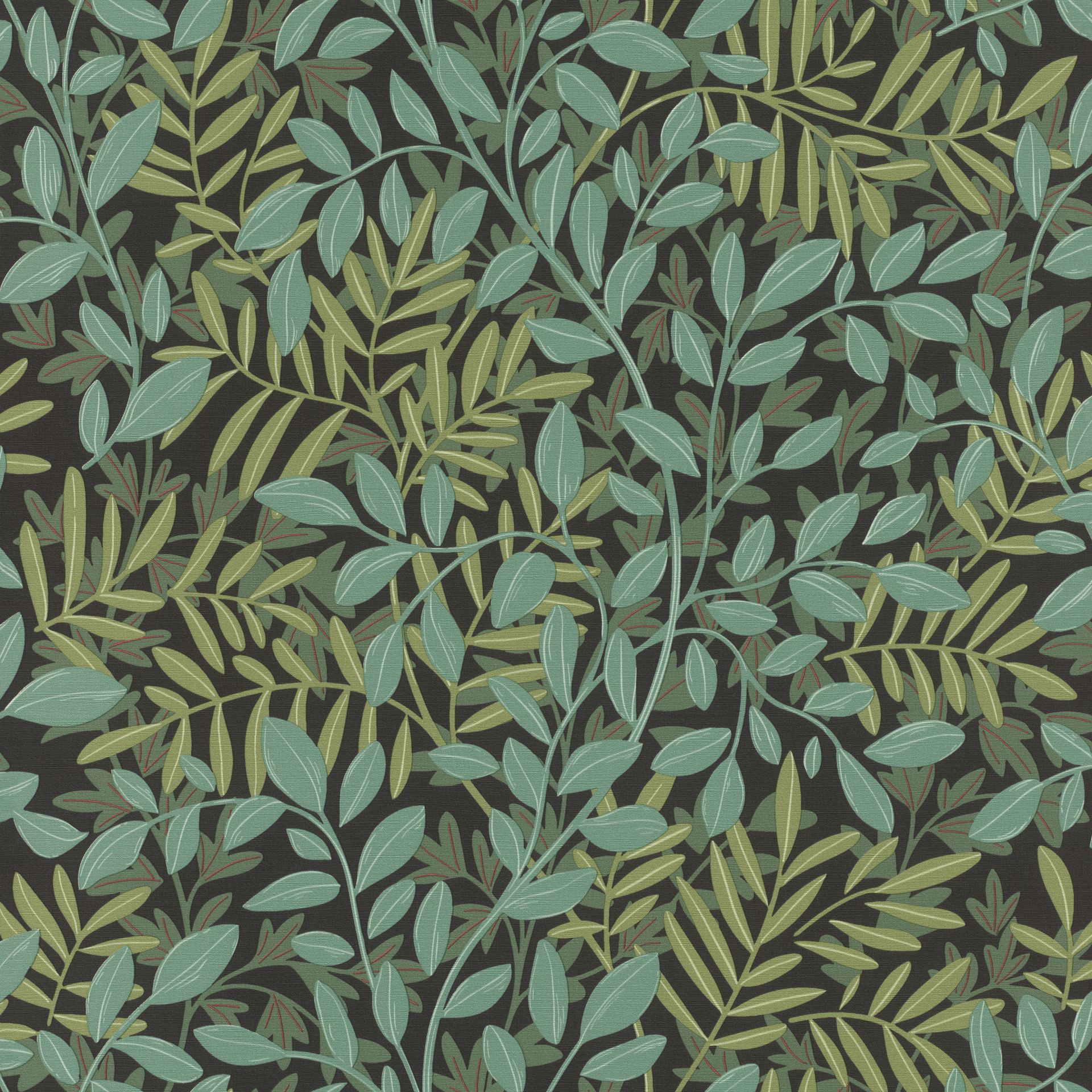 Produktscan Rasch Selection Vinyl/Vlies, Botanical, schwarz oliv 689204 Dekorbild