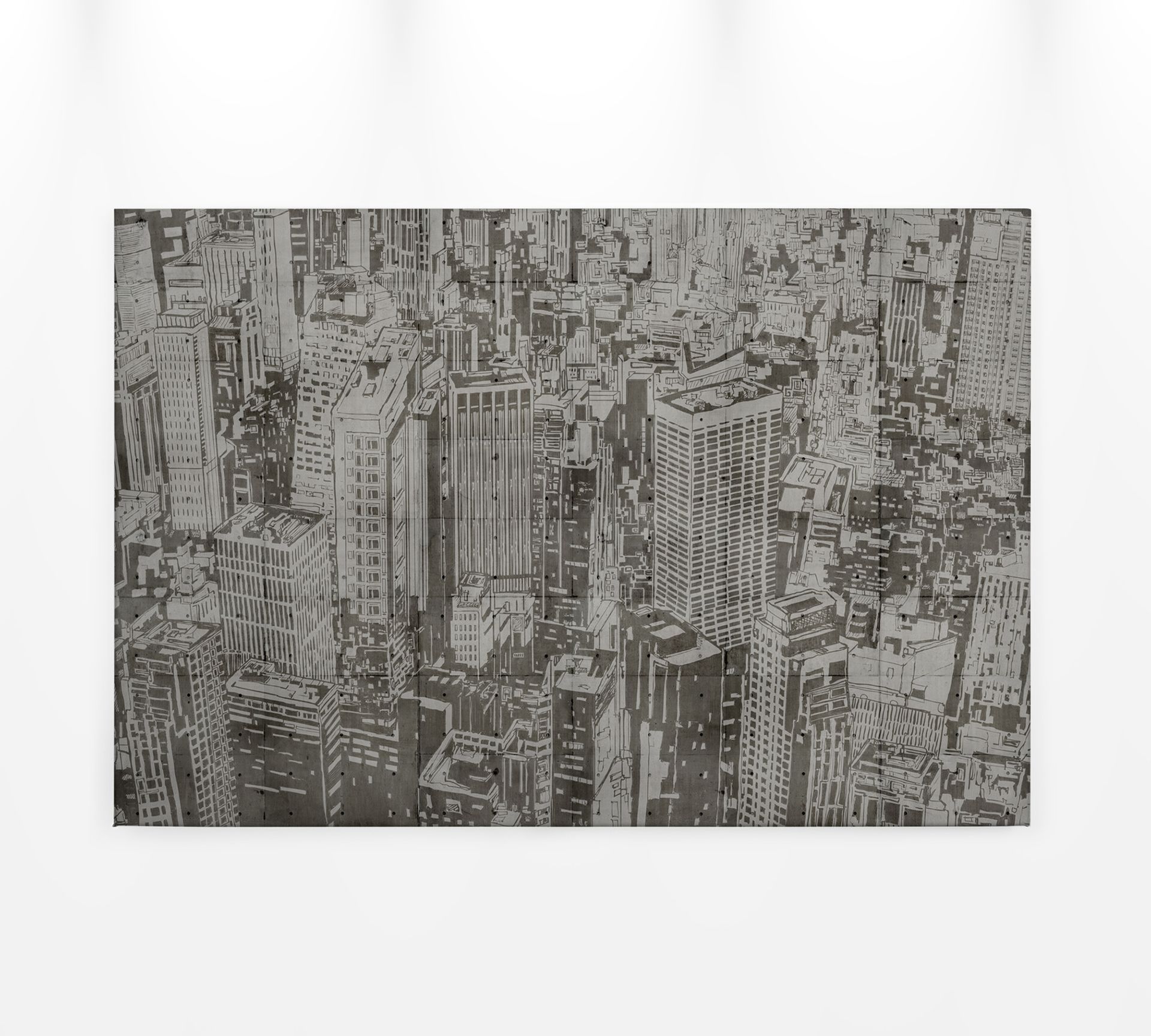 Leinwandbild Stadtbild, grau, 90x60 cm DD120438