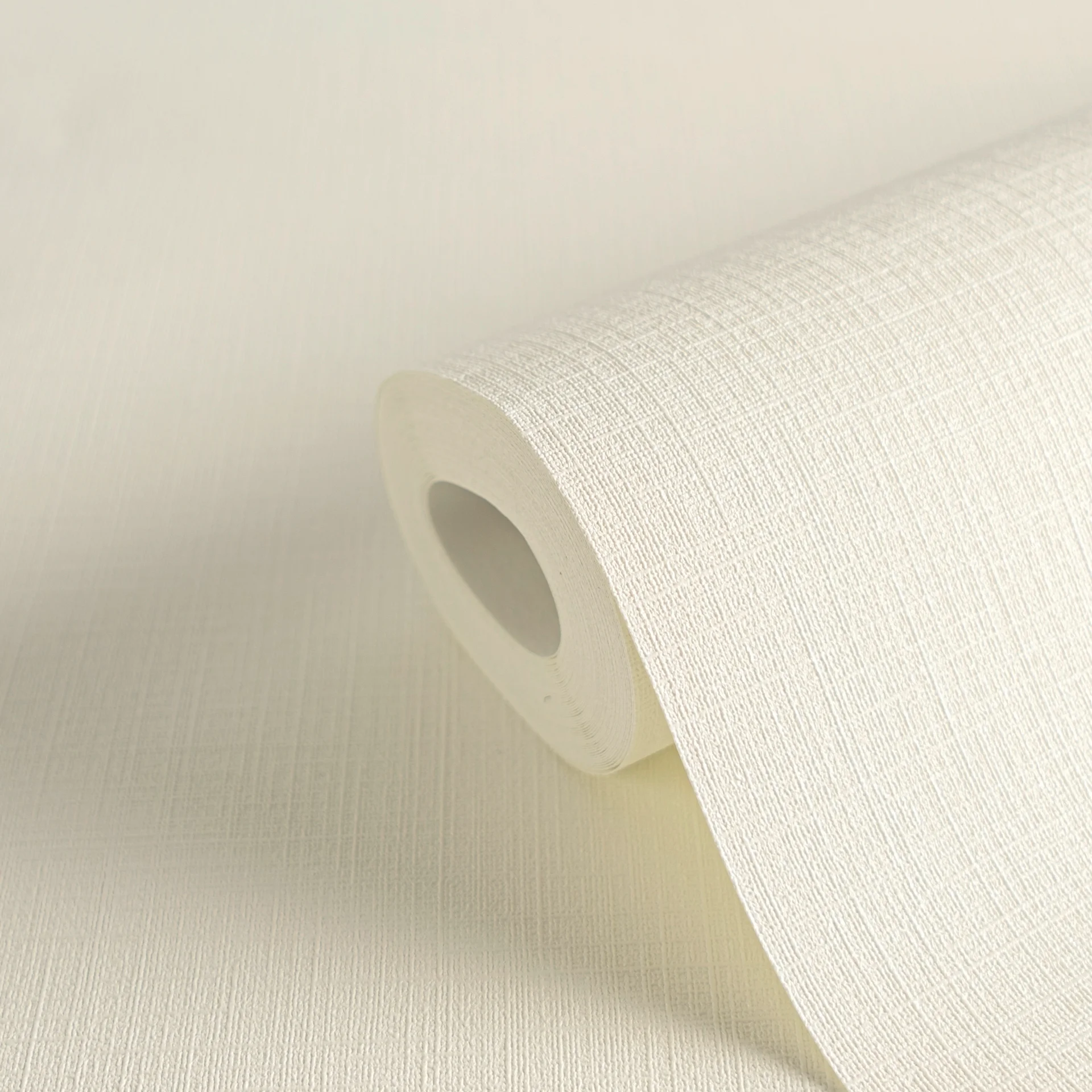 Vliestapete Unis, creme, Textilstruktur, A.S. Création 306891