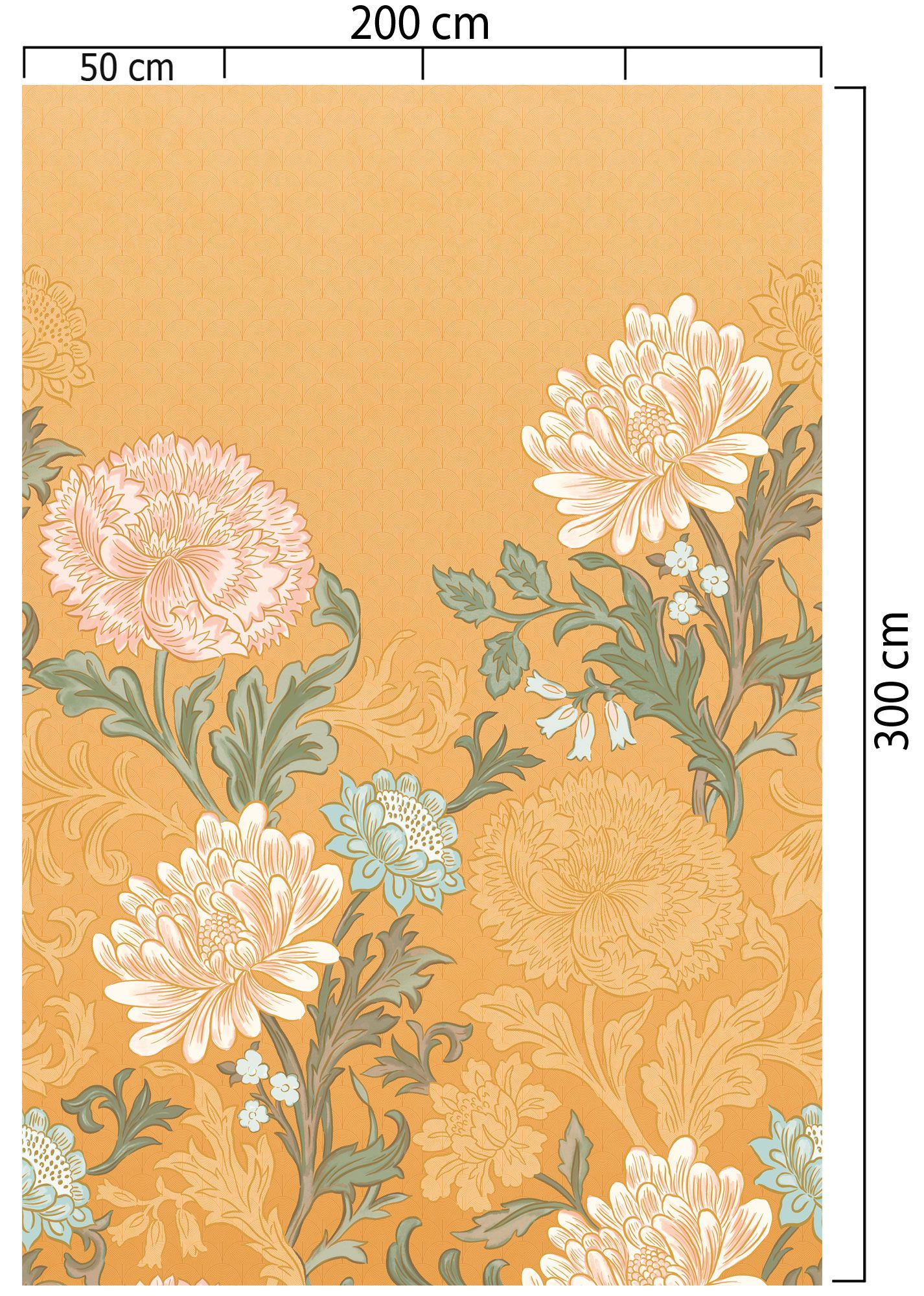 Rasch Salisbury, Floral, gelb 552263