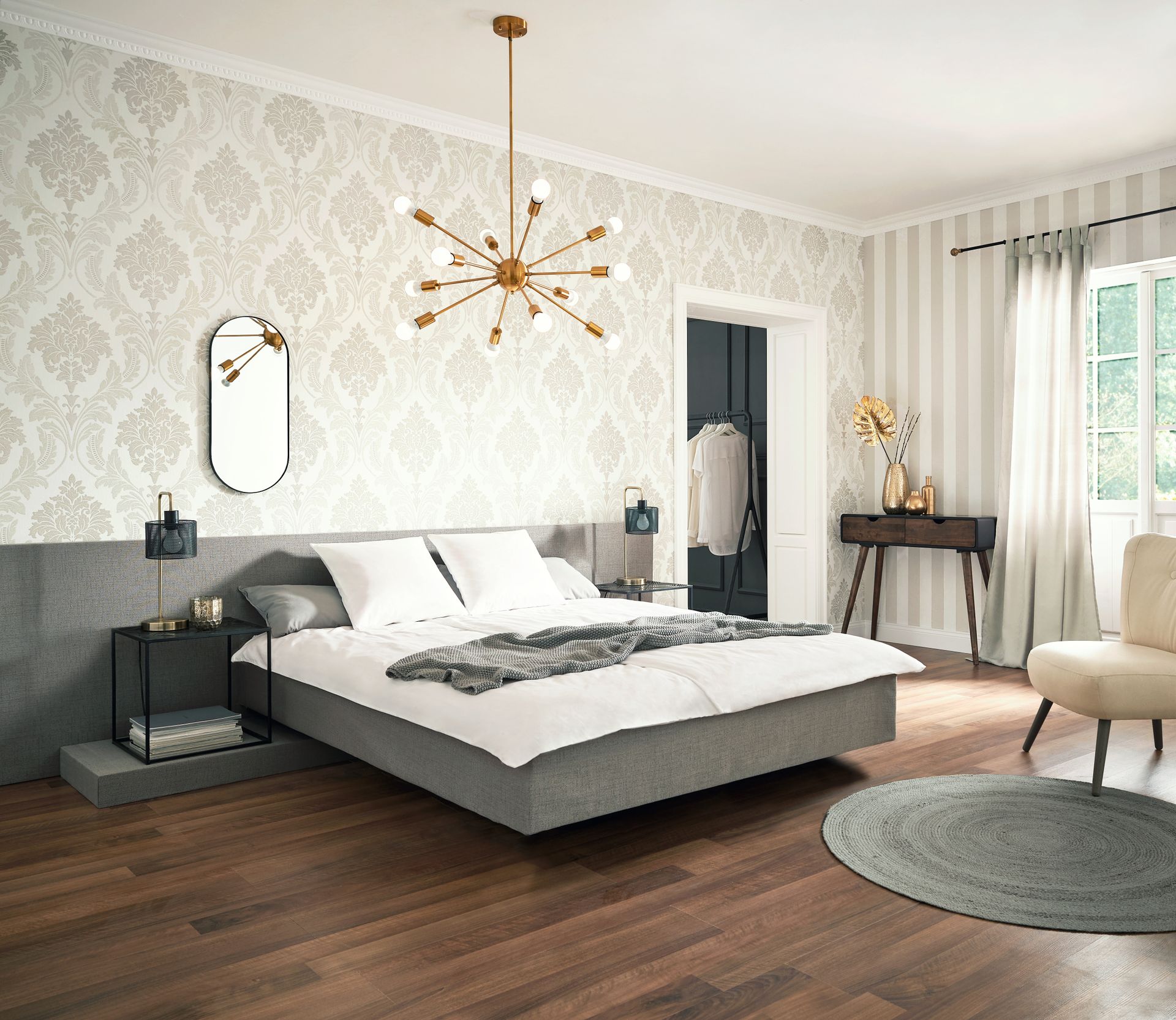 Rasch Selection, Classic-Chic, weiß beige 541601