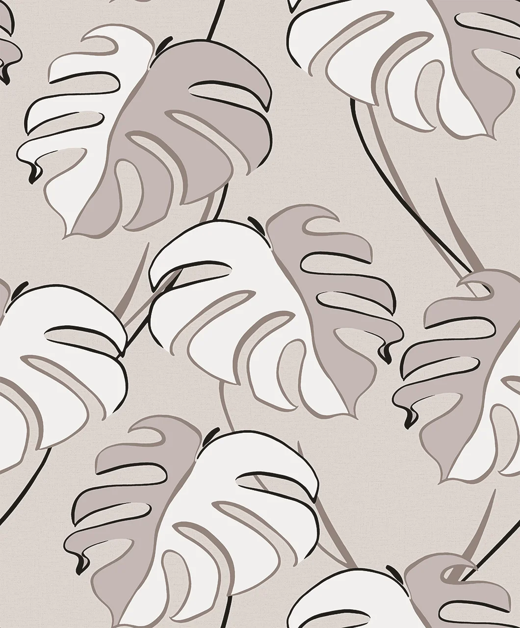 Novamur Vliestapete, Floral, grau 81606