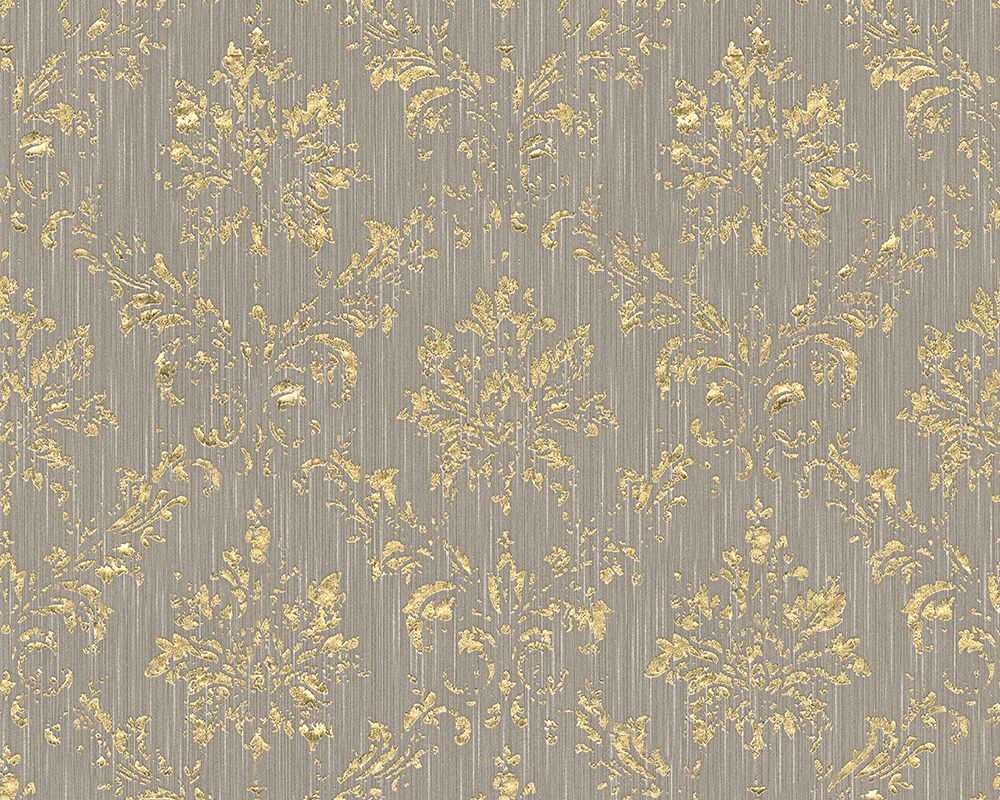 Architects Paper Metallic Silk, Barock Tapete, beige, gold 306625