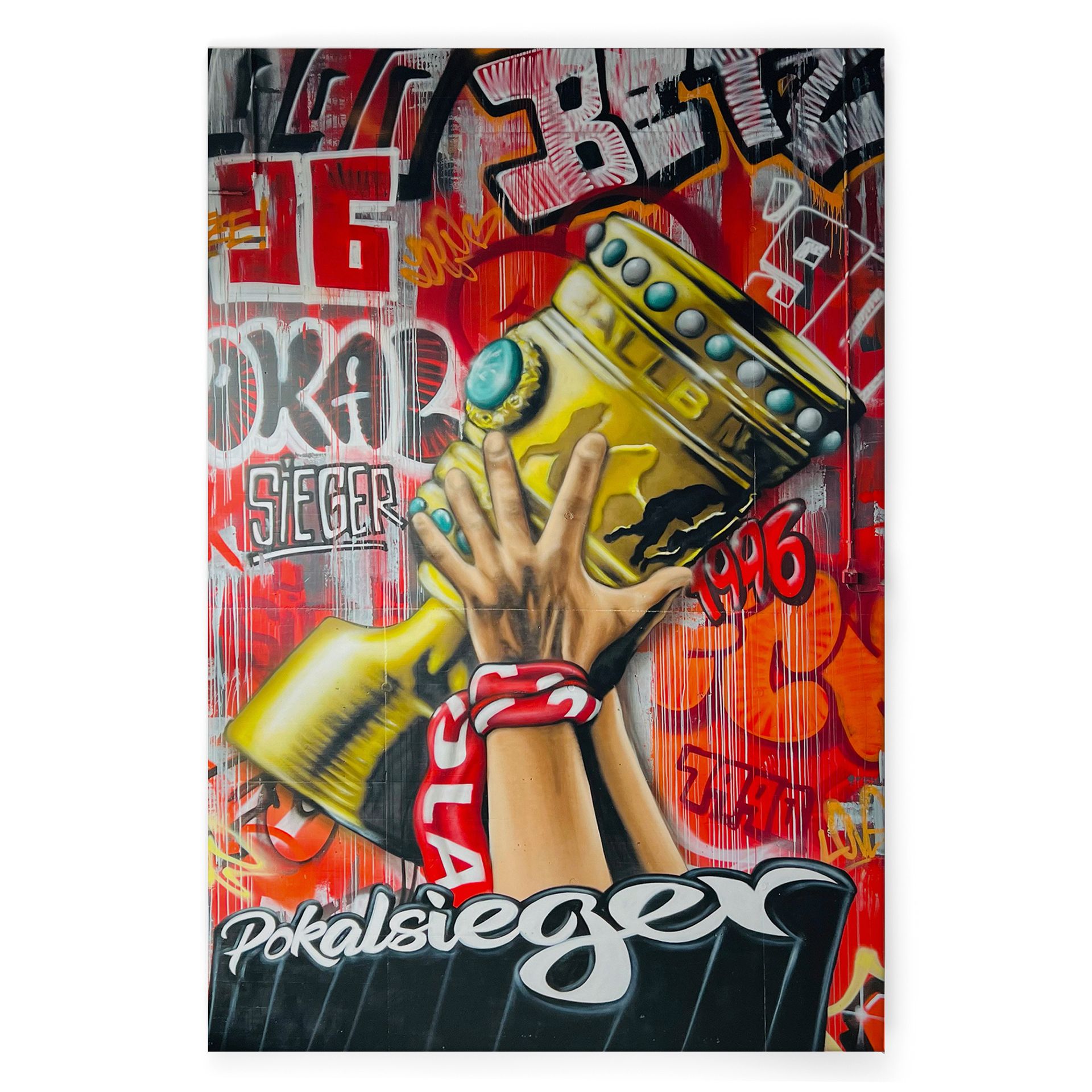 FCK Maltag-Graffiti Pokalsieger „De Pott in de Palz“ Leinwand 90x60cm