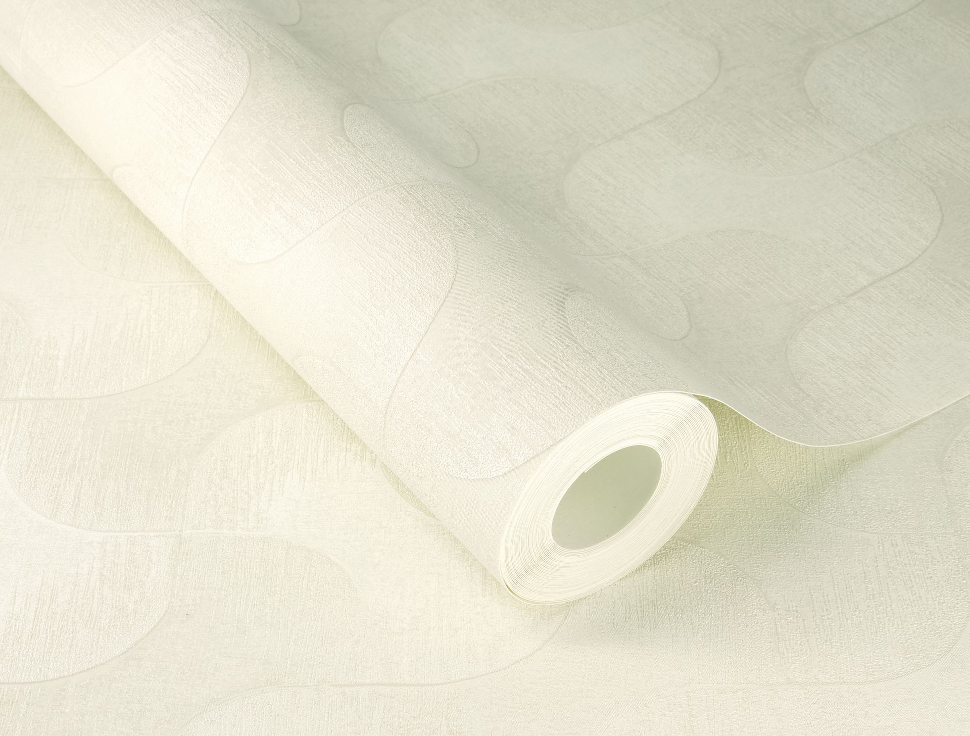 Vliestapete Wellen perlmutt-weiß 608120