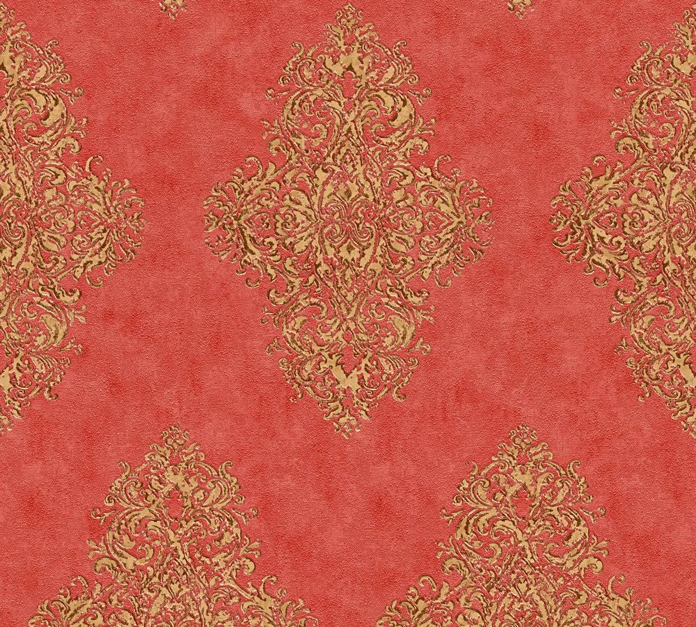 Produktscan Architects Paper Luxury Classics, Barock Tapete, rot, gold 351106 Dekorbild