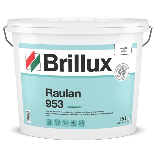 Brillux Raulan ELF 953 Innendispersion, trendweiß 15 l