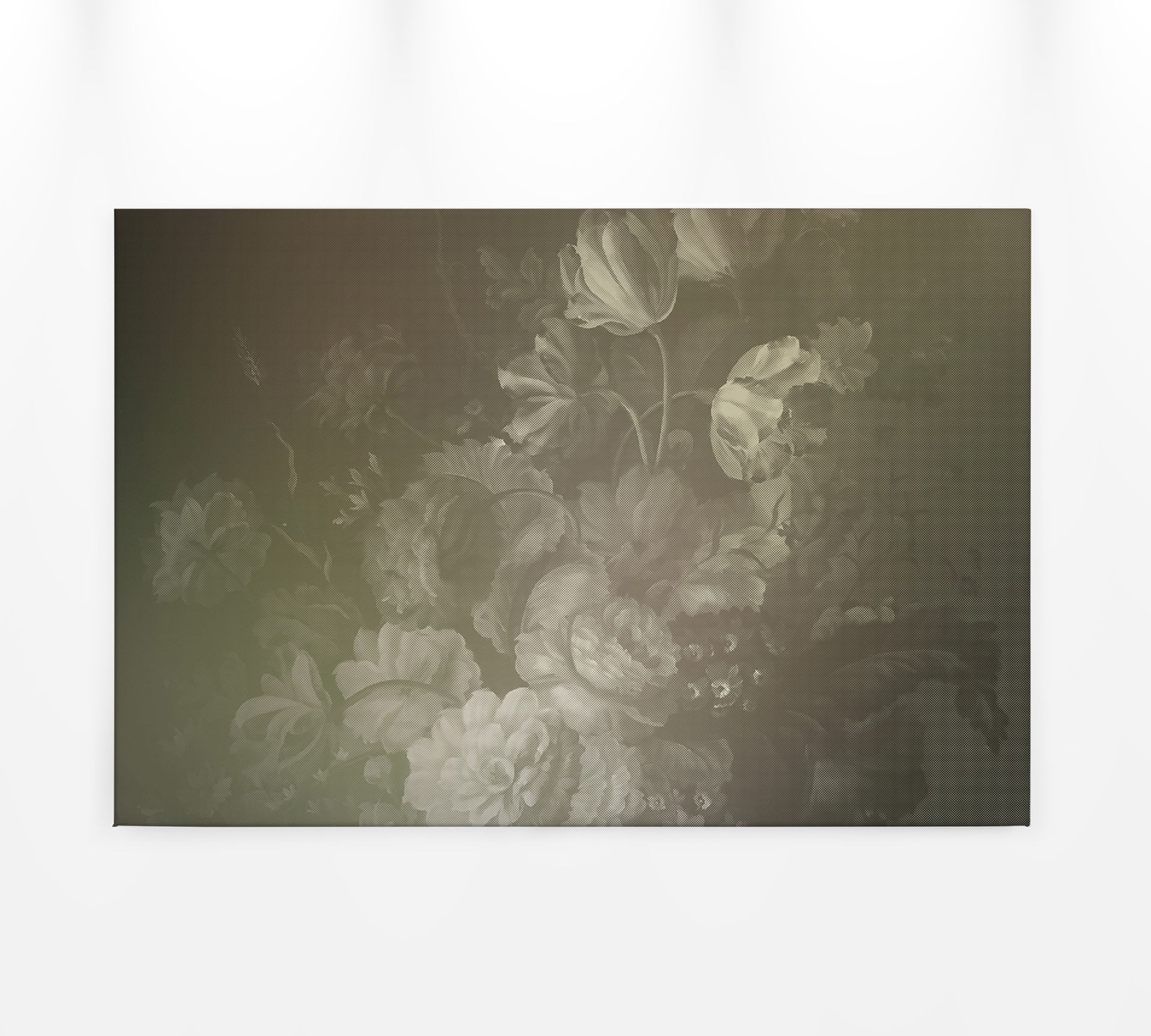 Leinwandbild Blumen, grau, 90x60 cm DD120493