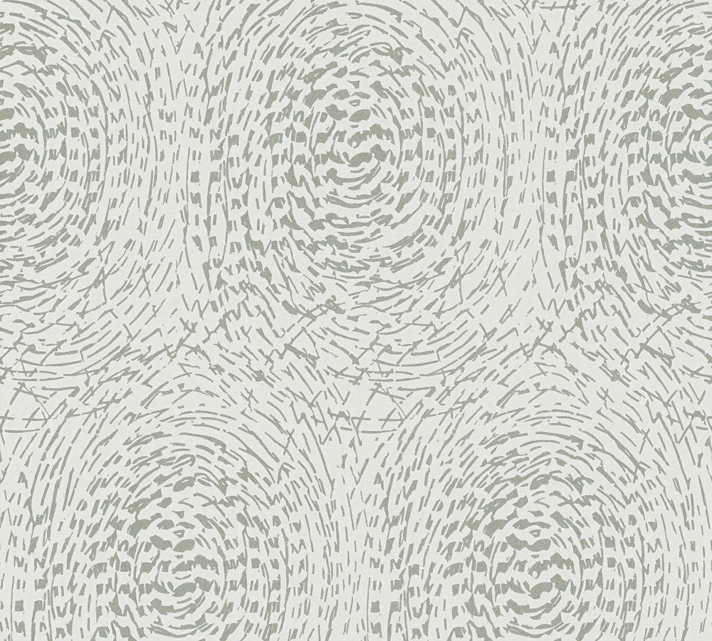 Architects Paper Alpha, Geometrische Tapete, beige, silber 333733