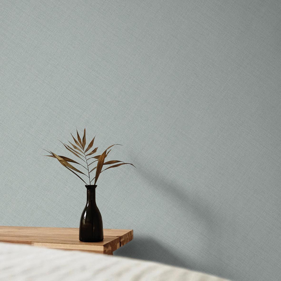 Grandeco Leinen-Tapete blau MN1011