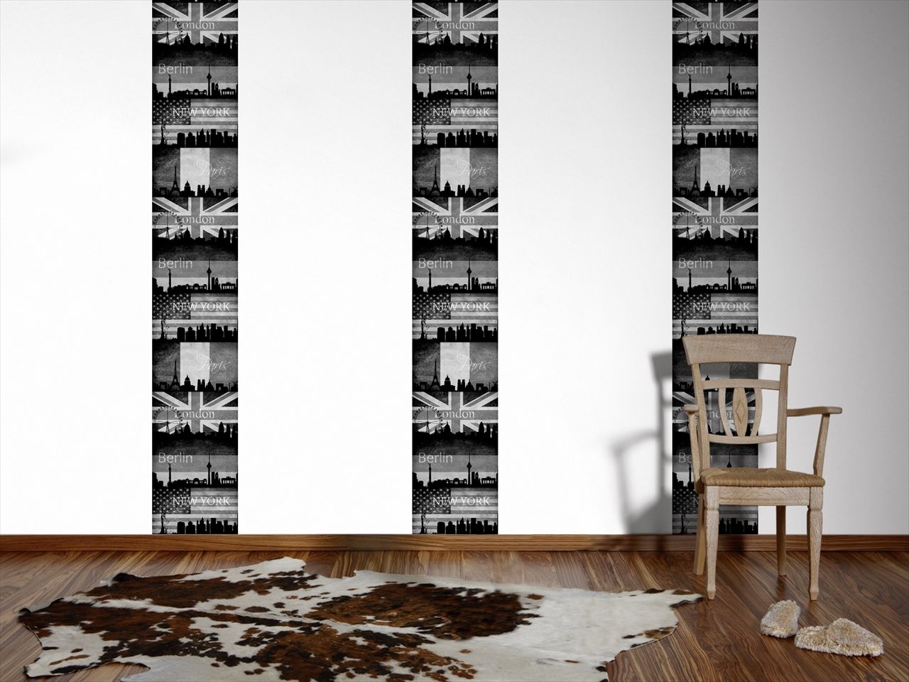 Livingwalls pop.up Panel, Moderne Tapete, schwarz, grau 942492