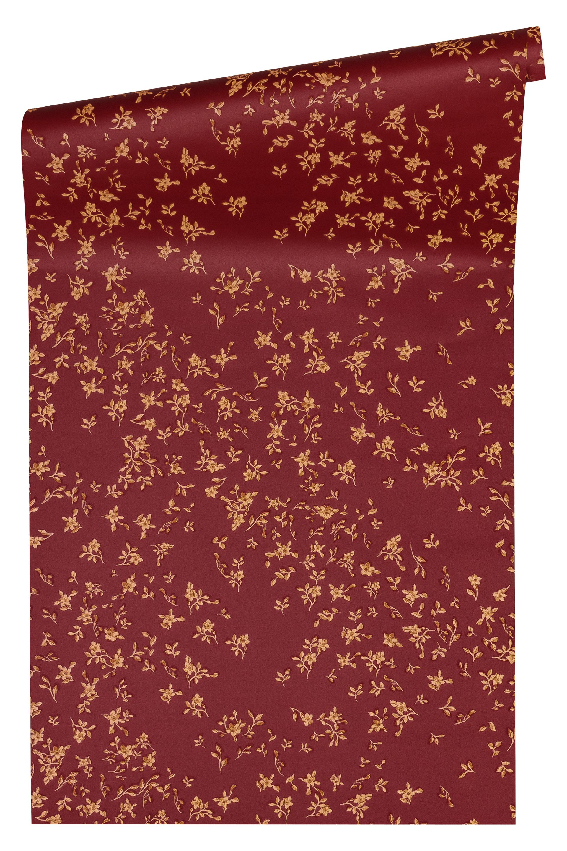 Versace wallpaper Versace 4, Florale Tapete, rot, gold 935857