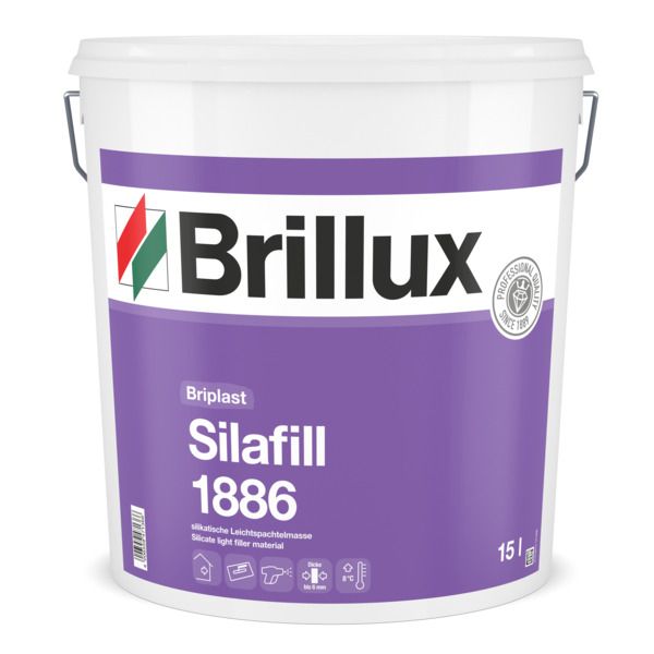 Brillux Briplast Silafill 1886 silikat. Leichtspachtelmasse 15 l