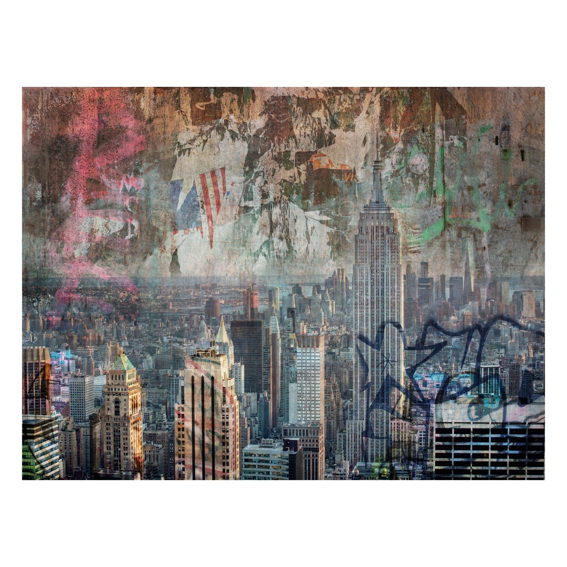 Fototapete New York Skyline Urban Graffiti Grandeco Young Edition ML3701 Fototapete New York Skyline Urban Graffiti Grandeco Young Edition ML3701