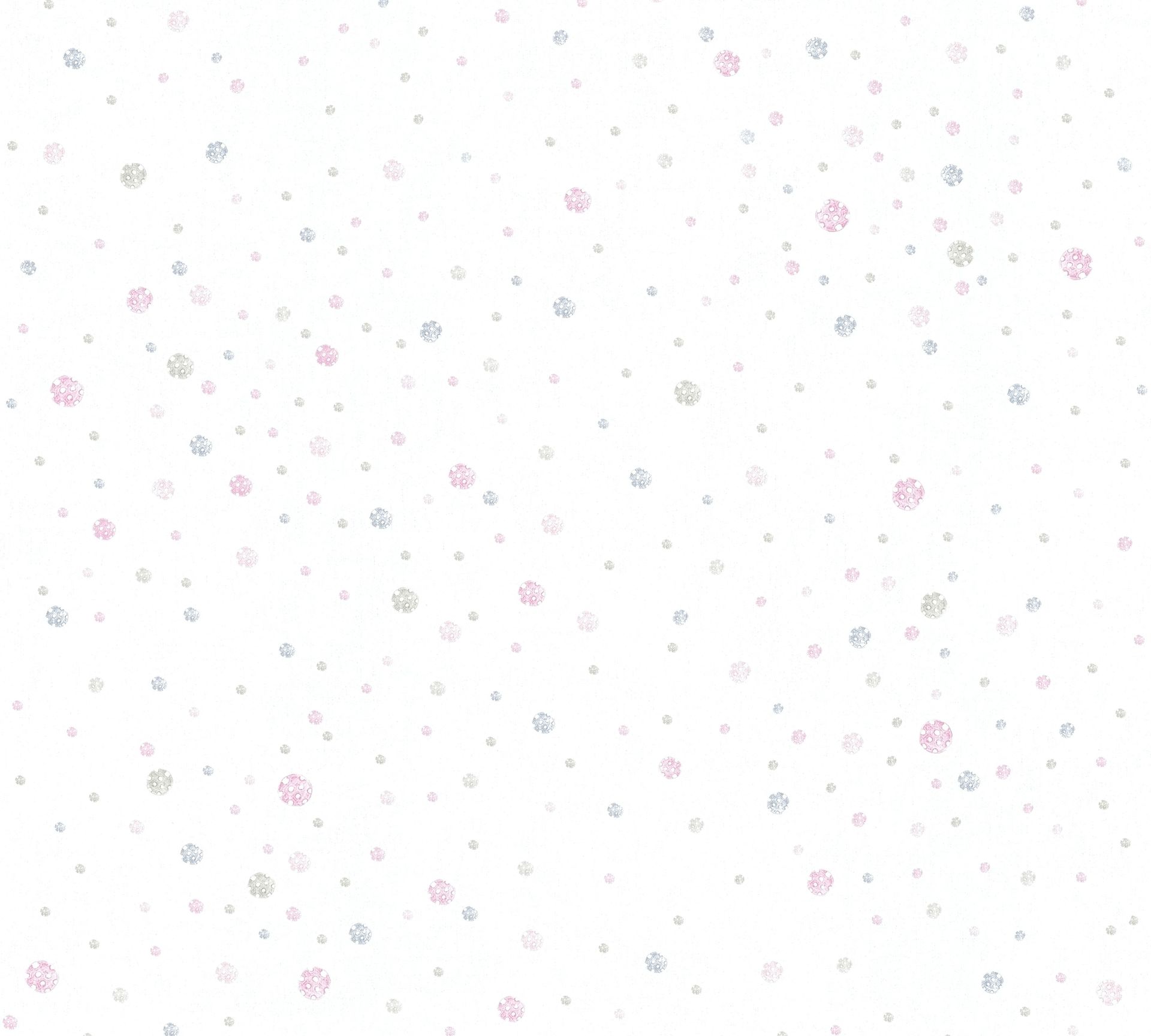 A.S. Création Little Stars, Punktetapete, weiß, rosa 358551