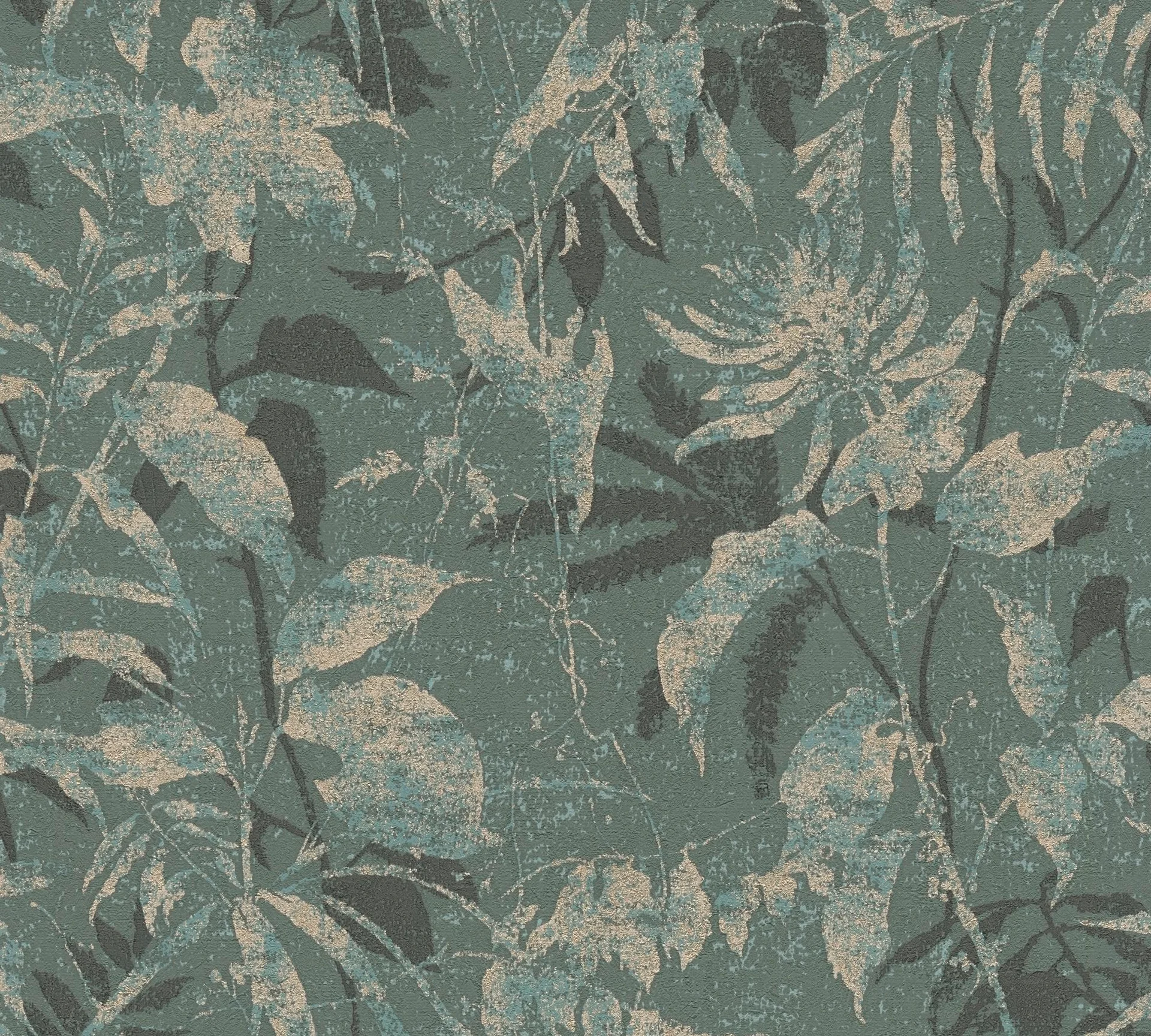Satintapete, Floral, blau 782035 Dekorbild
