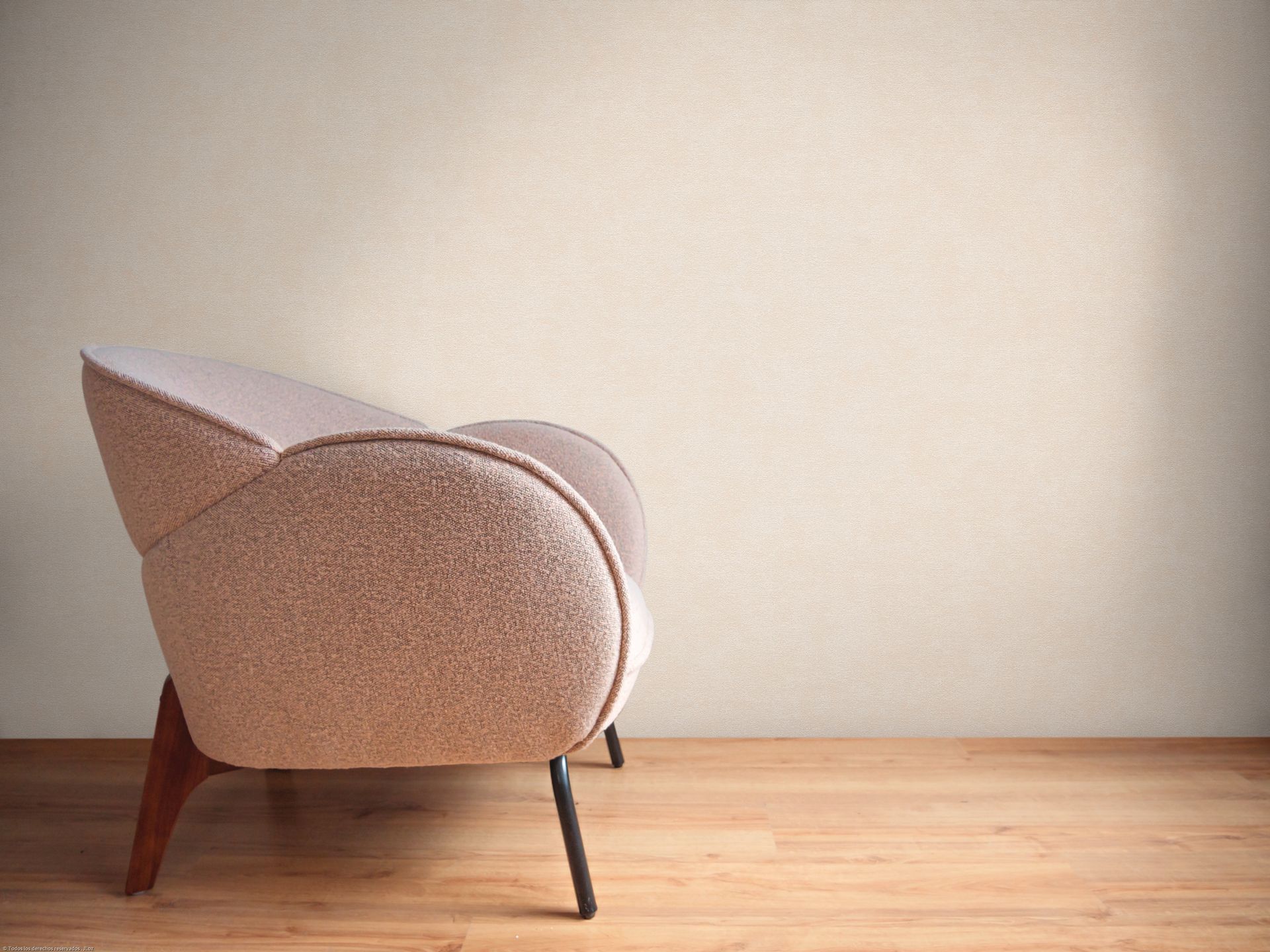 Uni Tapete Creme Beige – Textil-Struktur (Vlies)