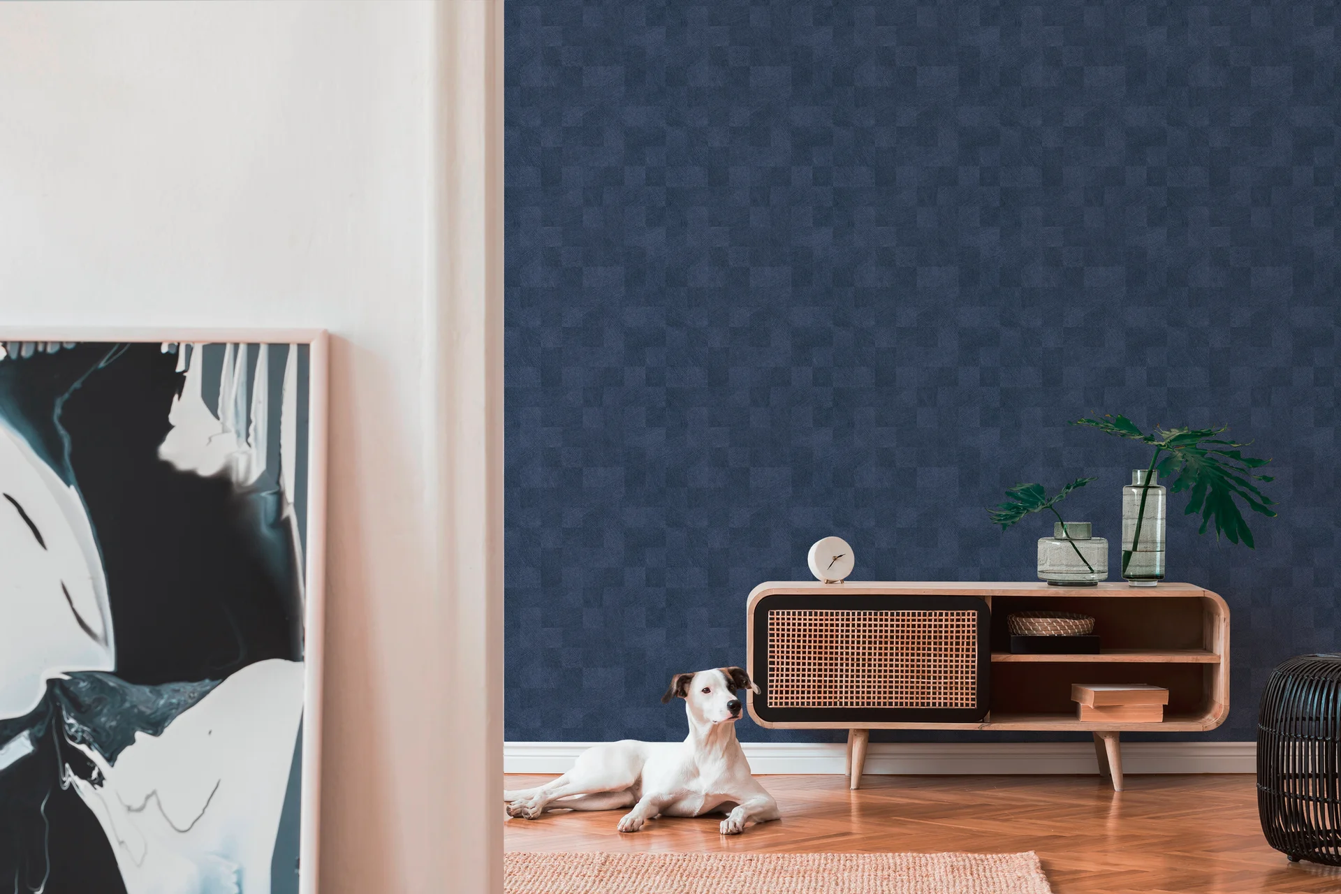 Raumbild 4 Livingwalls Titanium 3, Design Tapete, blau 382005