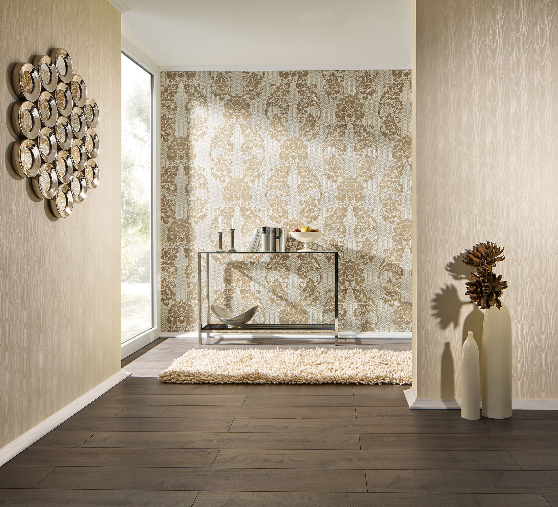 Architects Paper Luxury Wallpaper, Barock Tapete, gold, creme 305442
