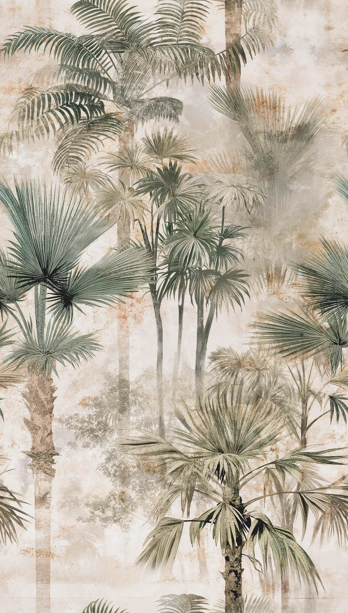 Vliestapete, Palmen, beige 790157 Dekorbild