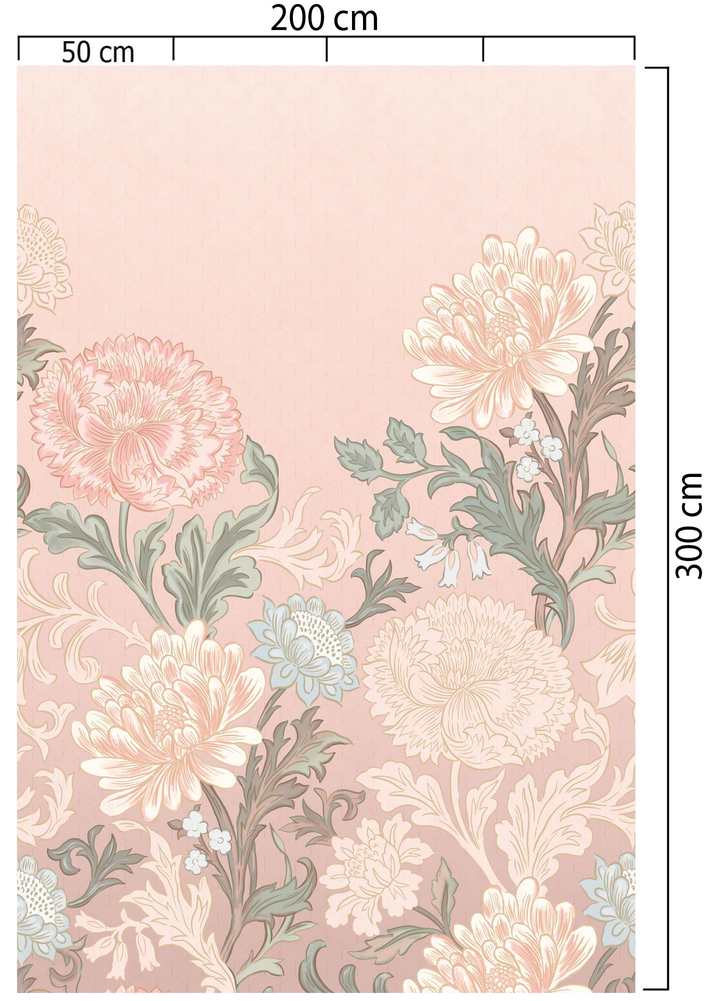 Rasch Salisbury, Floral, rosa 552249