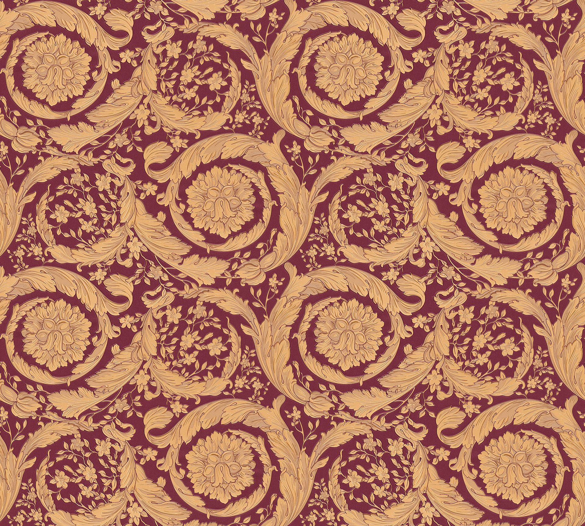 Versace wallpaper Versace 4, Barock Tapete, rot, gold 366927
