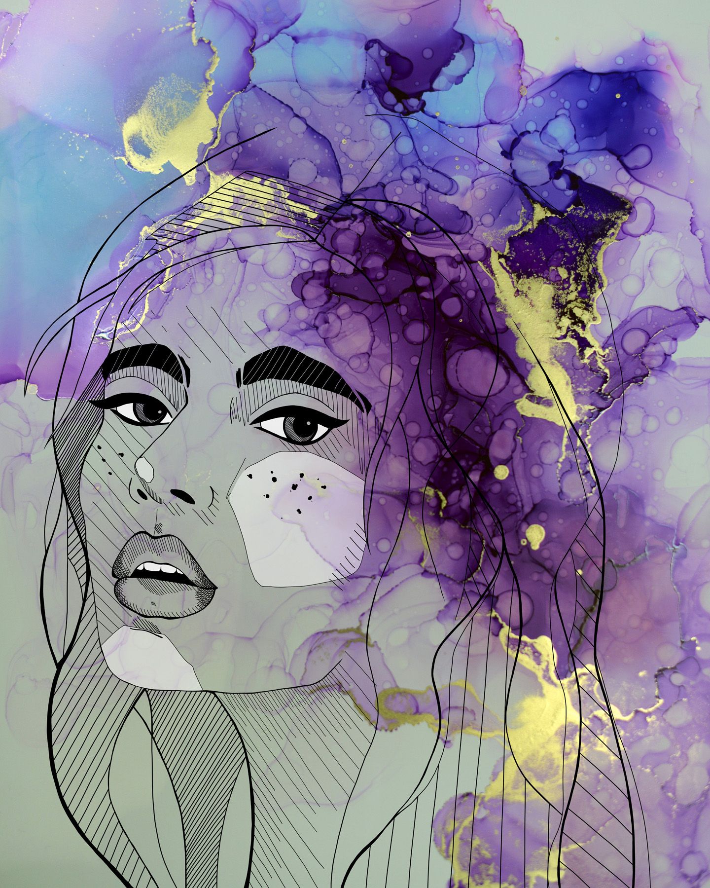 Leinwand Lady I 40 x 50 cm