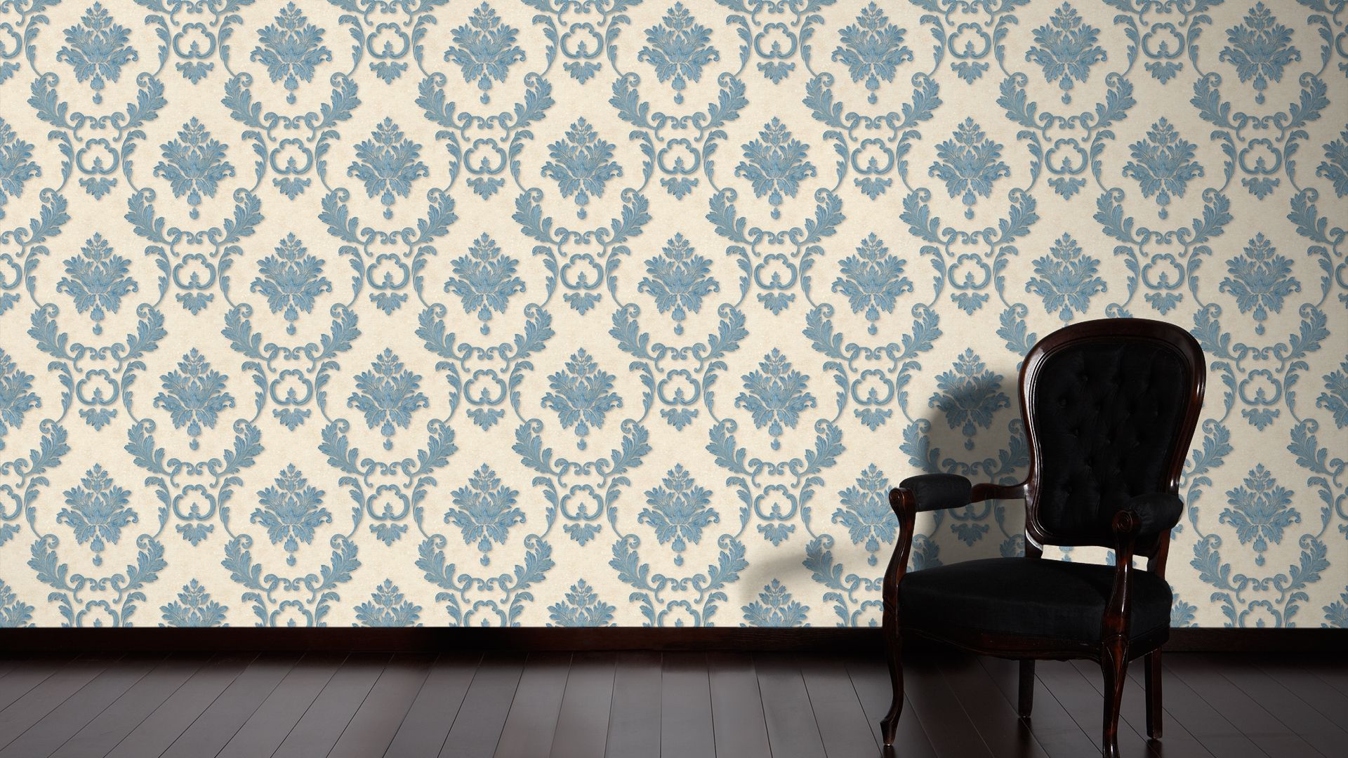 Architects Paper Luxury Wallpaper, Barock Tapete, blau, gold 324222
