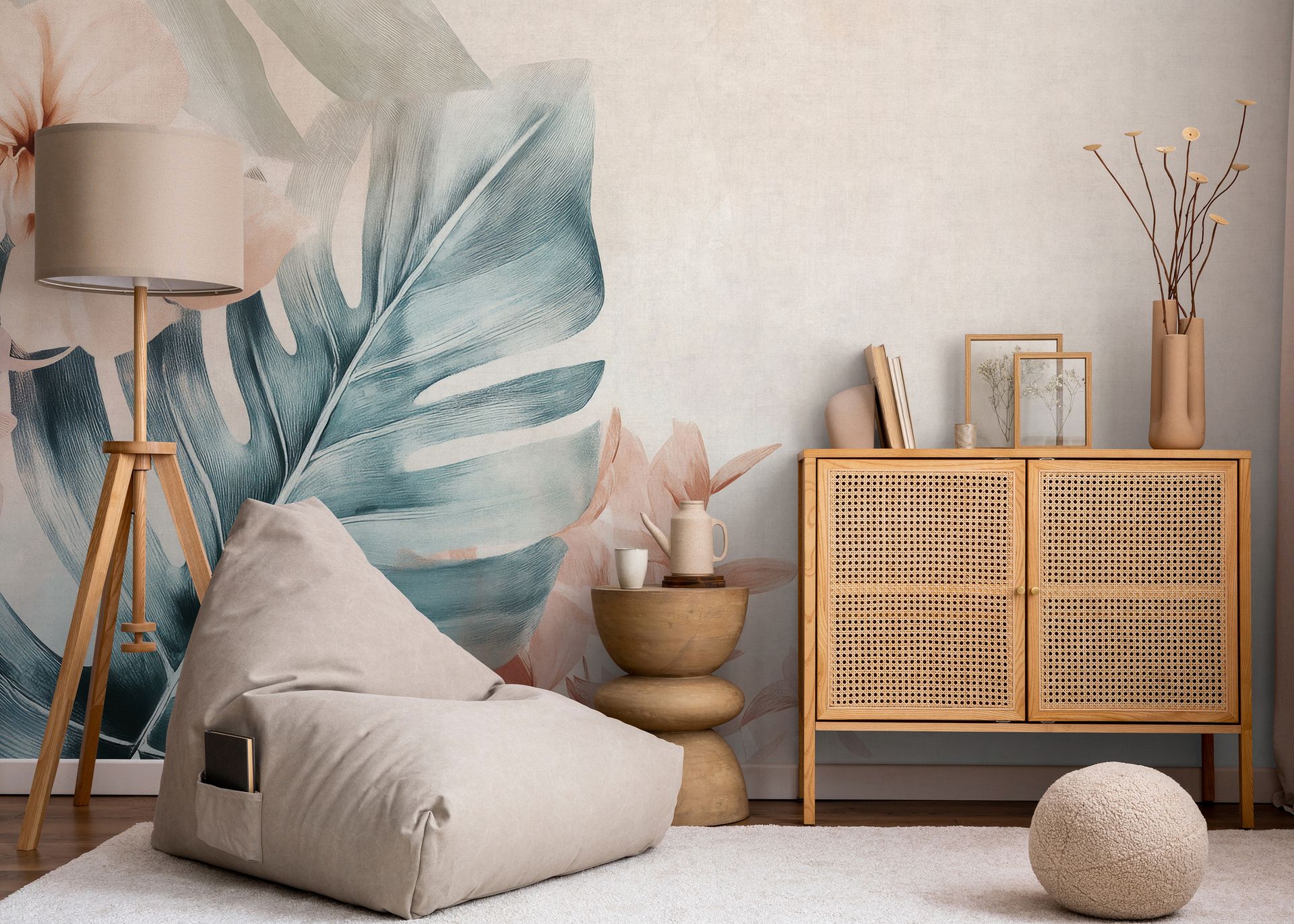 Vliestapete Blättermotiv beige Erismann 220680701