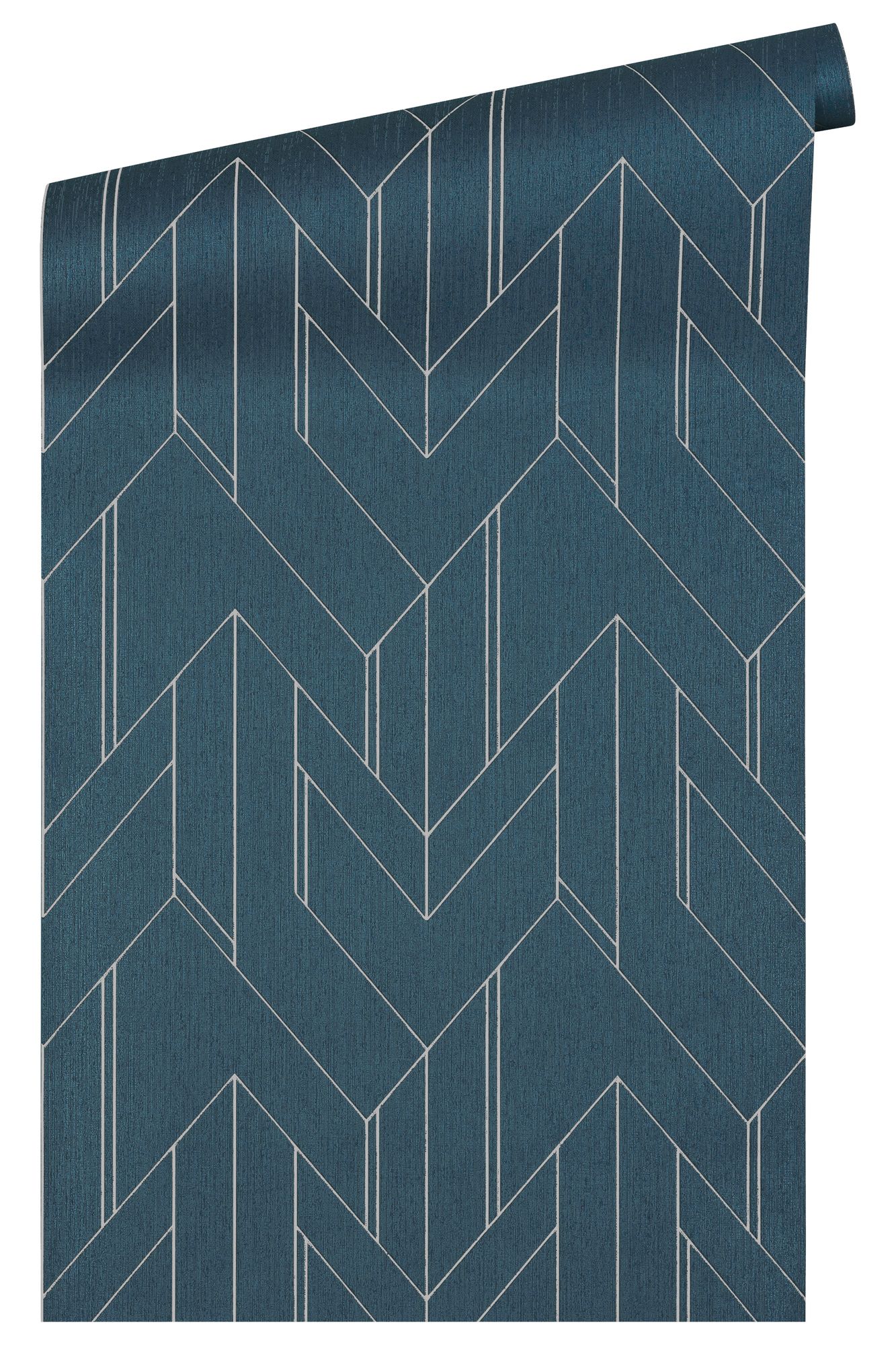 Architects Paper VILLA, Geometrische Tapete, blau, silber 373695