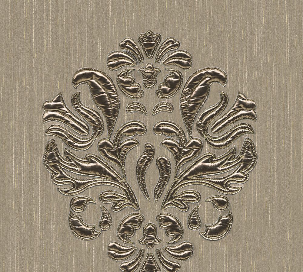 Produktscan A.S. Création Wall Fashion, Barock Tapete, silber, creme 306344 Dekorbild