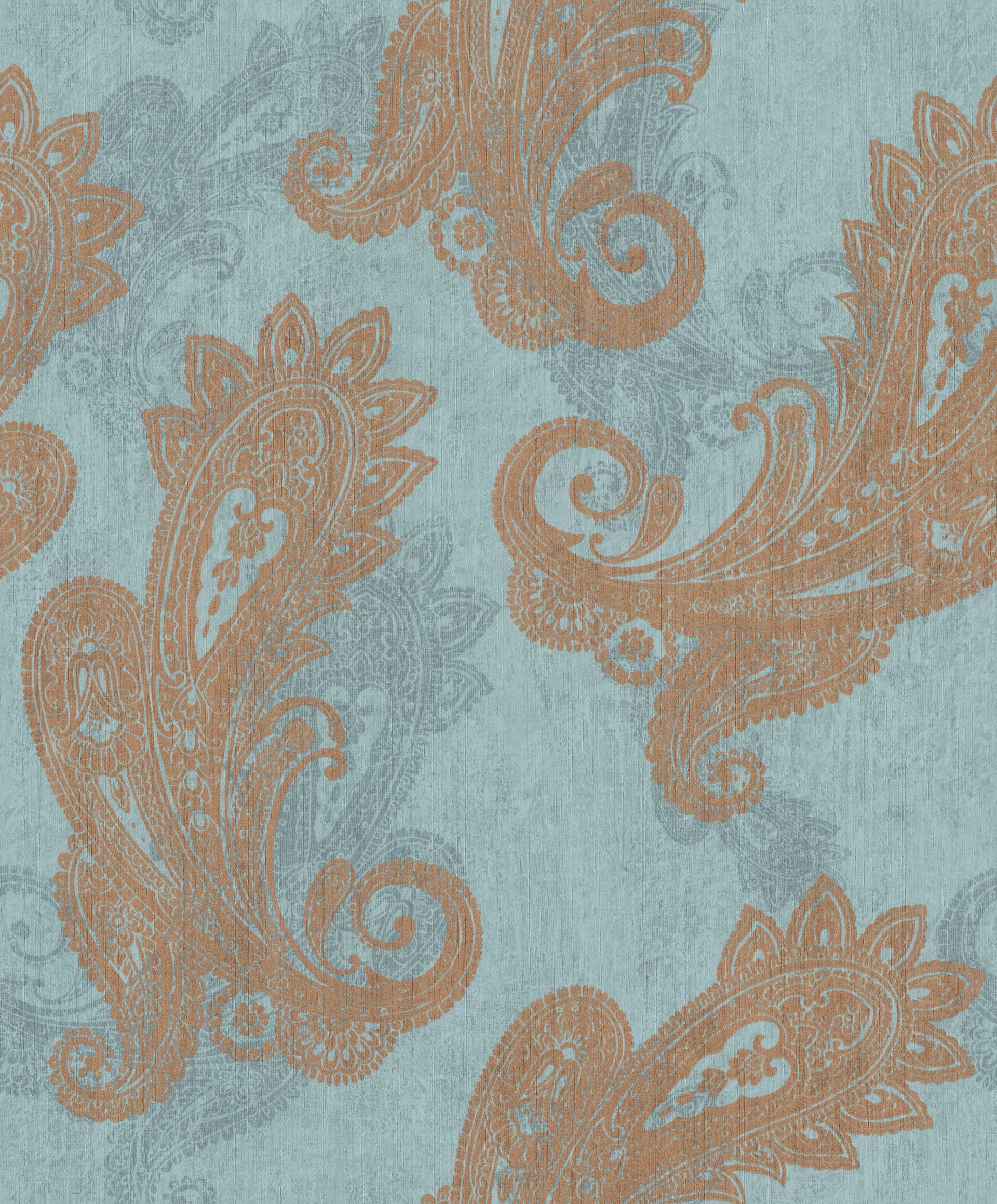 Vliestapete 746440 Blau-Hellblau Muster & Motive 10,05 m x 0,53 m