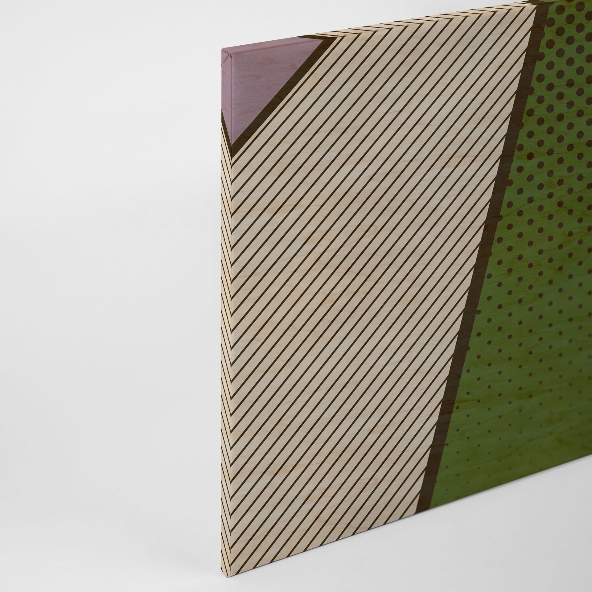 Leinwandbild Geometrische Muster, grün, 90x60 cm DD120434