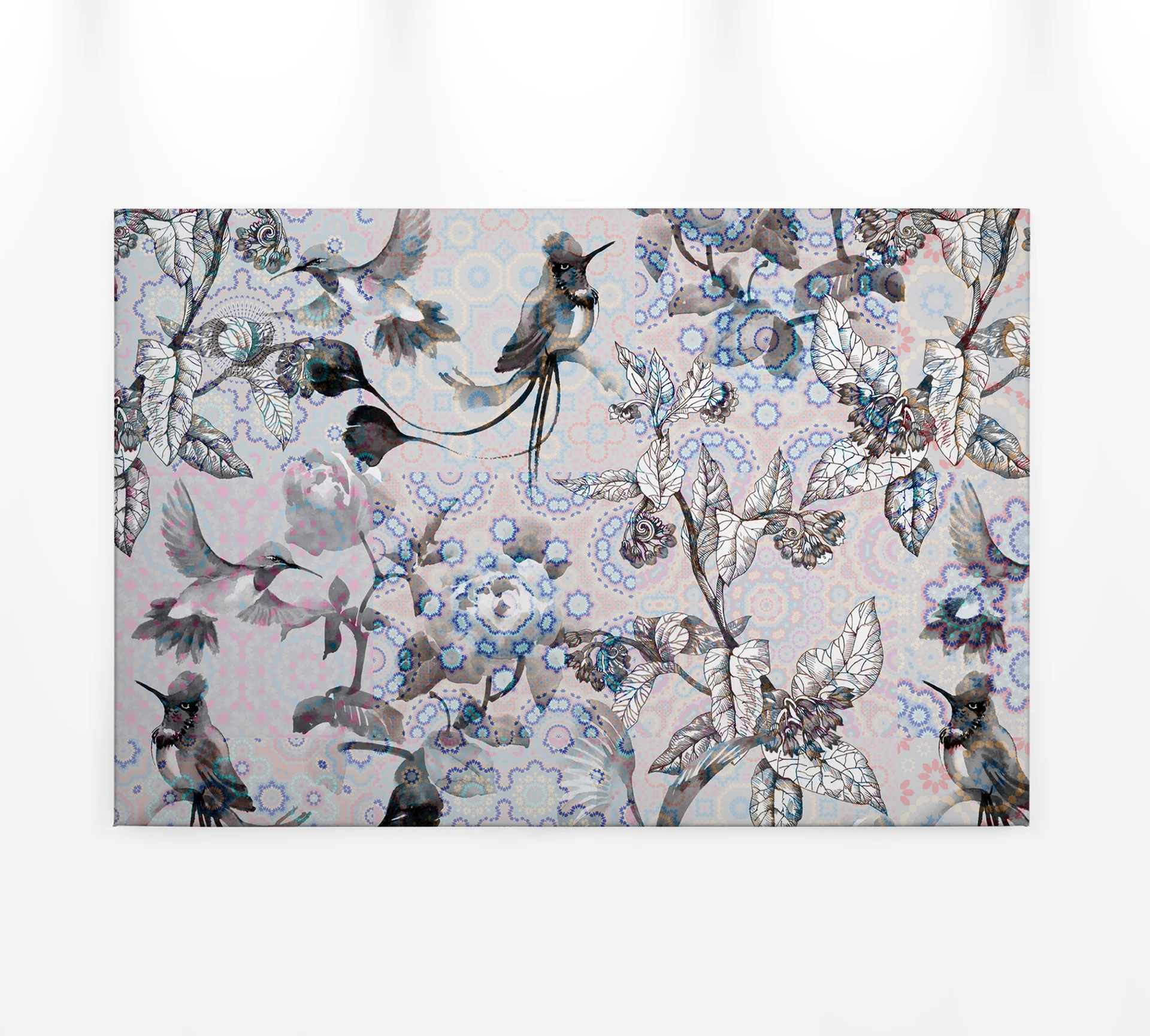 Leinwandbild Vögel, grau, 90x60 cm DD120355