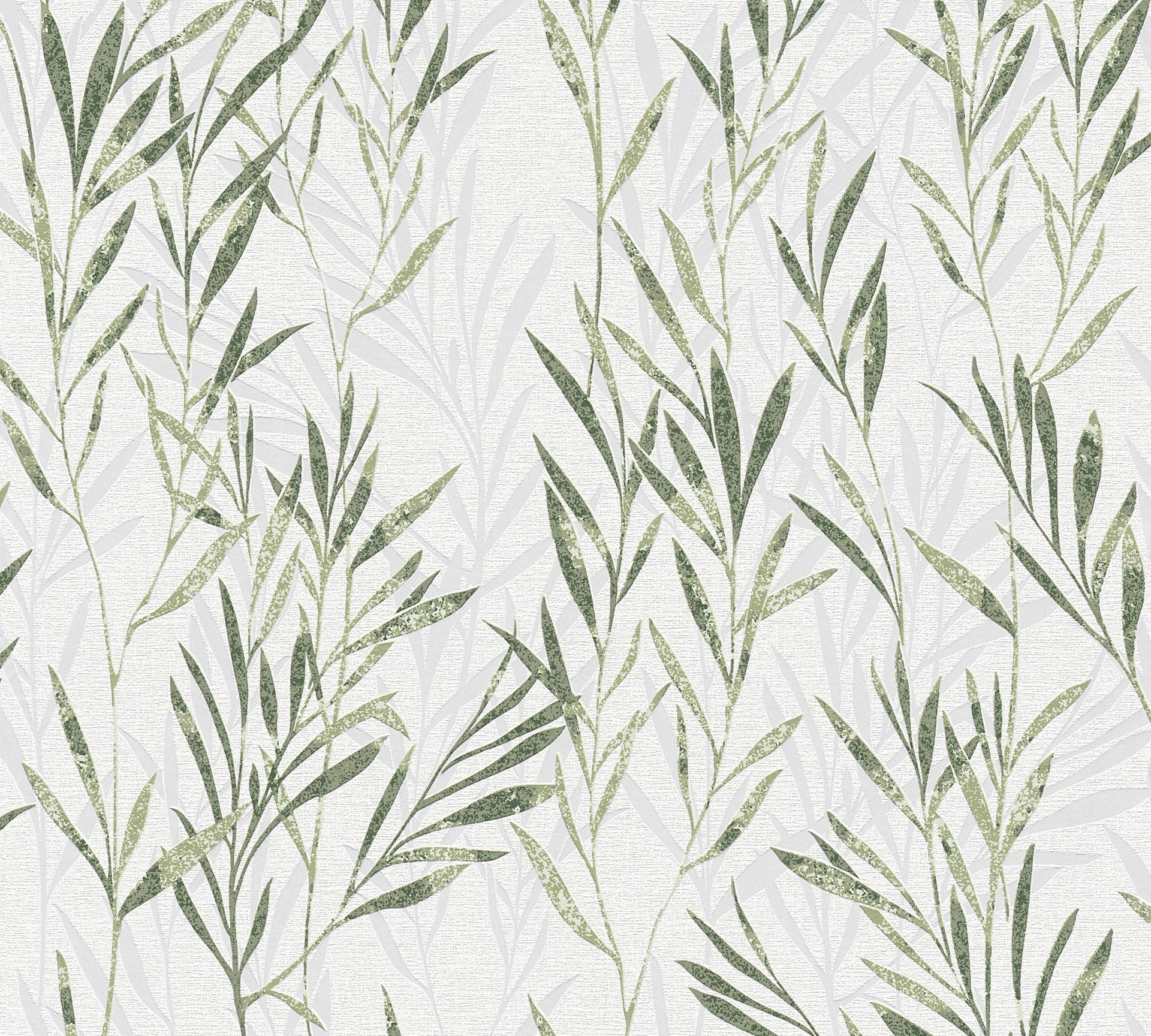 A.S. Création Flavour, Florale Tapete, grün, weiß 367123
