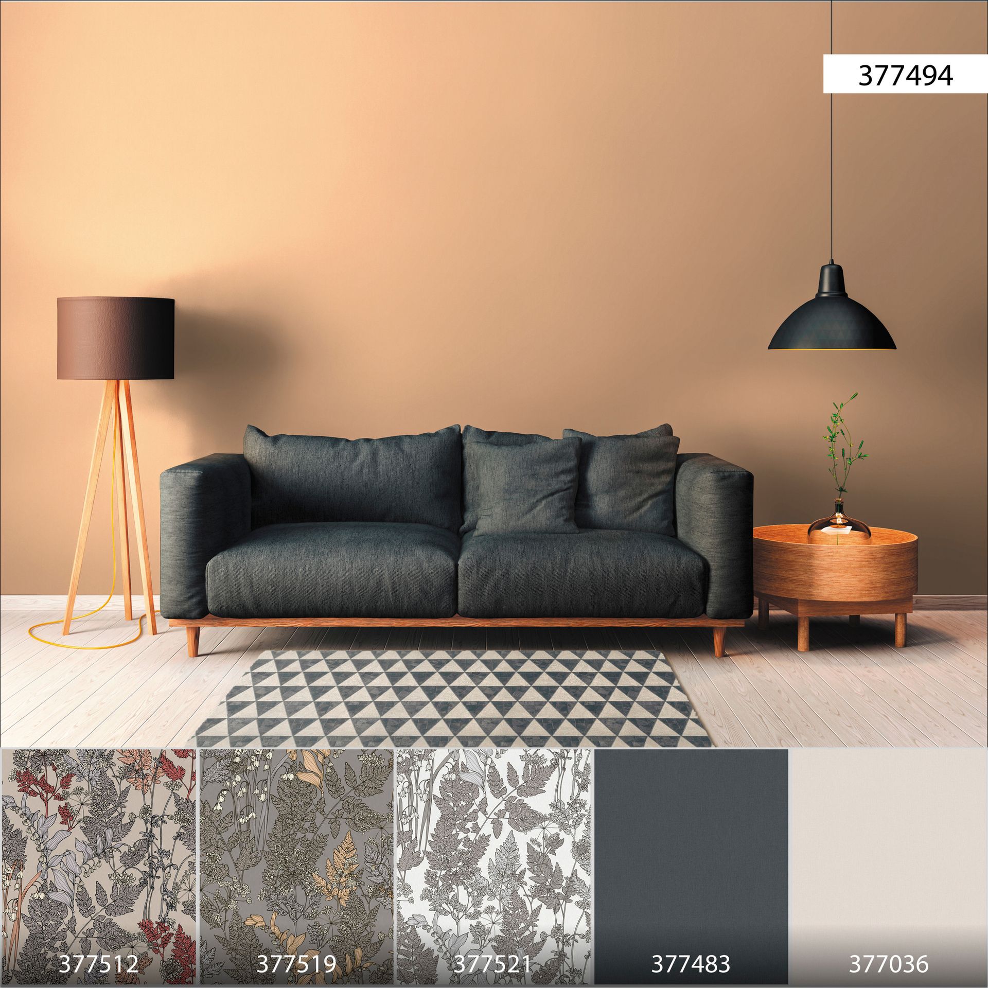 Architects Paper Floral Impression, Unis, orange, beige 377494