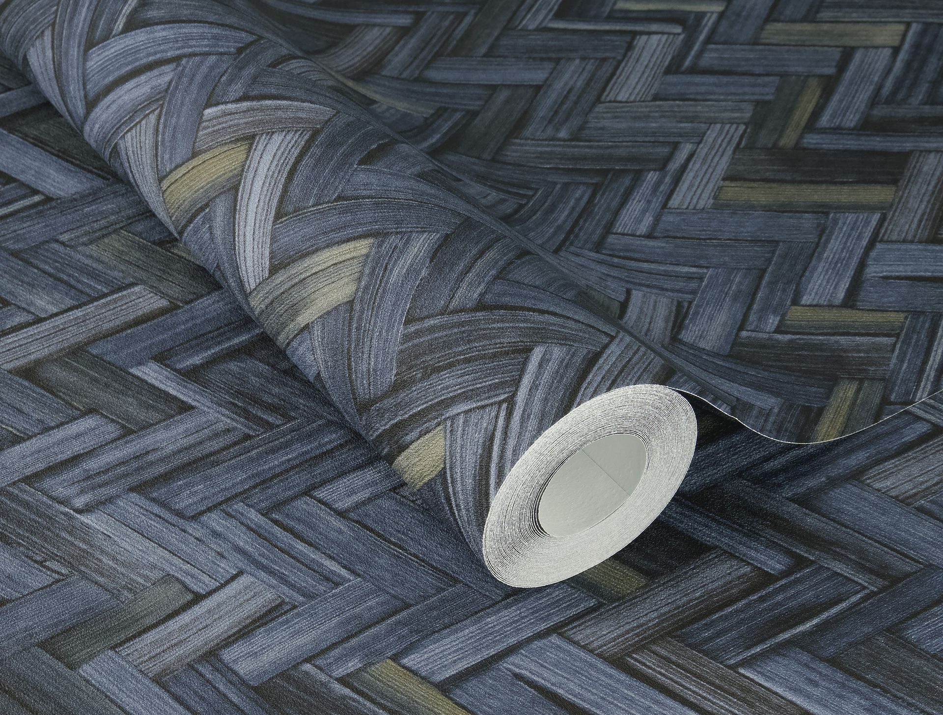 Vliestapete Fischgrätenmuster blau-dunkelblau 410389 Vliestapete Fischgrätenmuster blau-dunkelblau 410389
