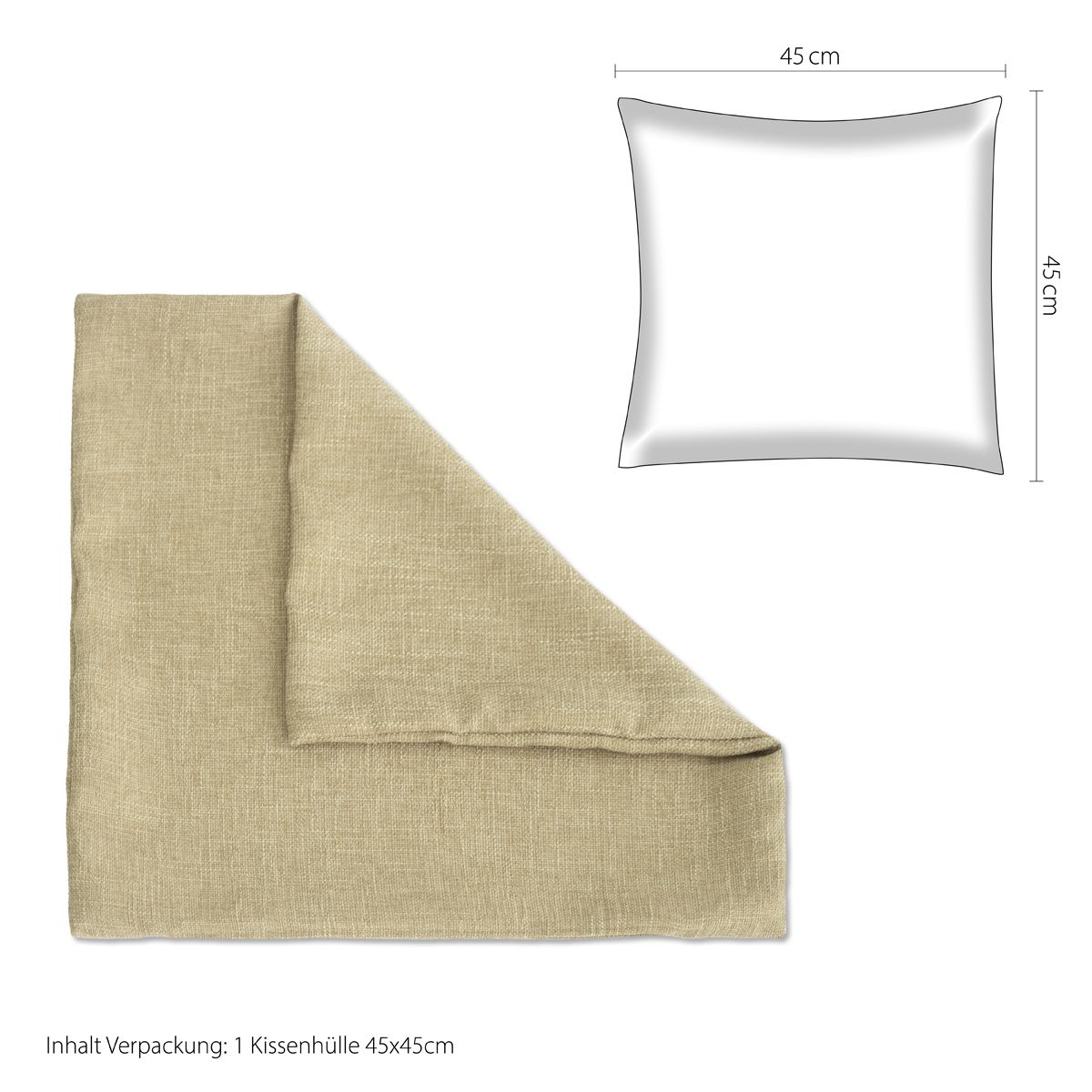 Kissenhülle IW525027 Grau River 45x45cm Kissenhülle IW525027 Grau River 45x45cm