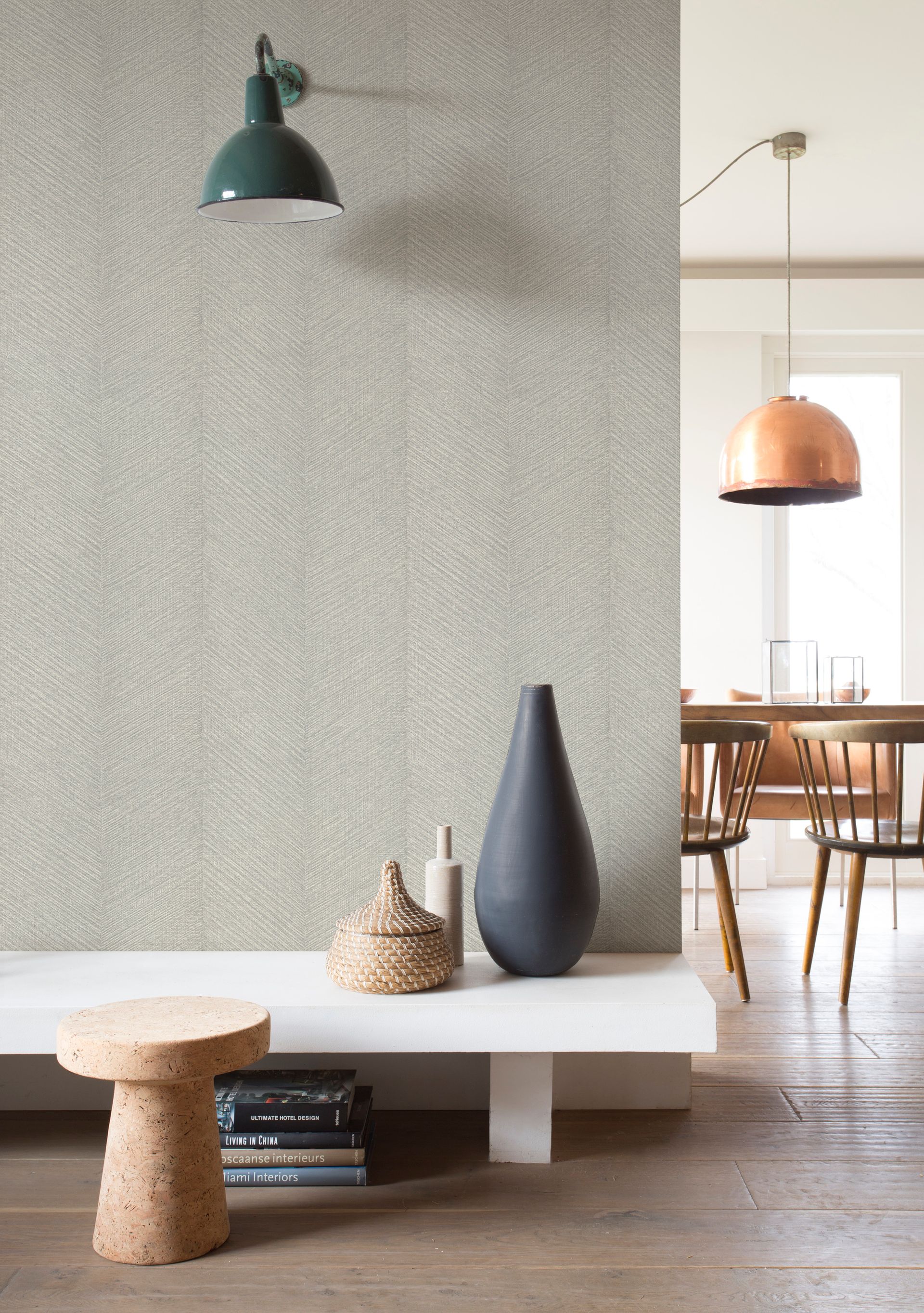 Vliestapete Chevron grau 720358 Vliestapete Chevron grau 720358