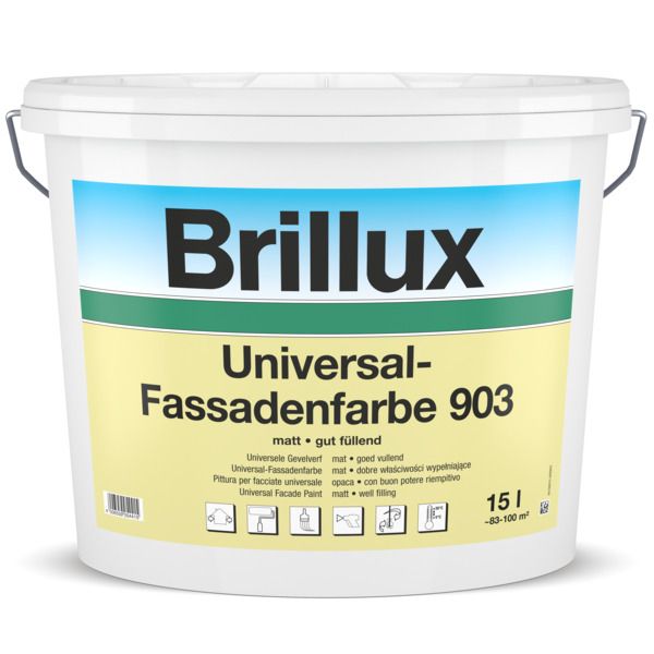 Brillux Universal-Fassadenfarbe 903 weiß 15 l