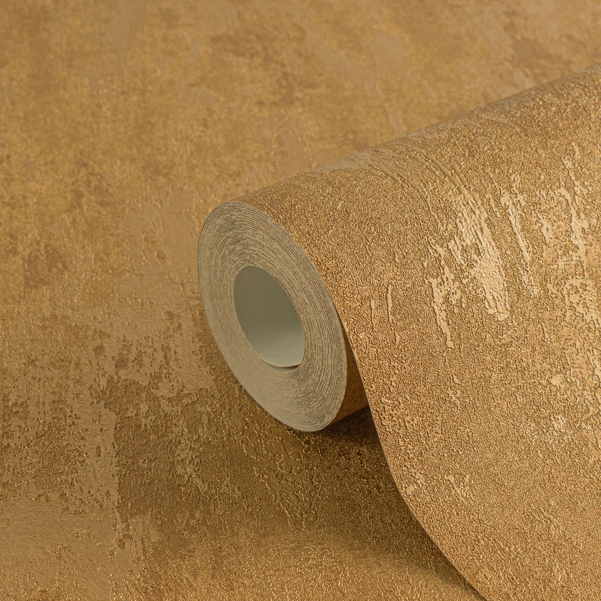 A.S. Création Rusted, Einfarbige Tapete, gold 380443 A.S. Création Rusted, Einfarbige Tapete, gold 380443