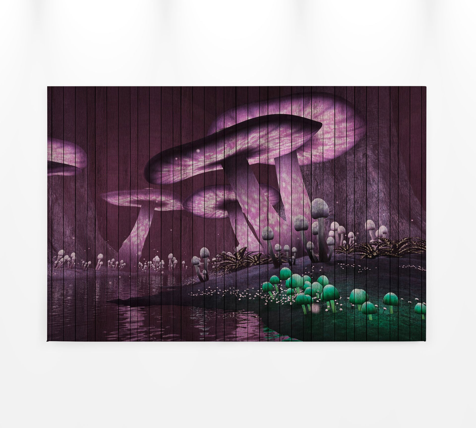 Leinwandbild Pilze, lila, 90x60 cm DD120476