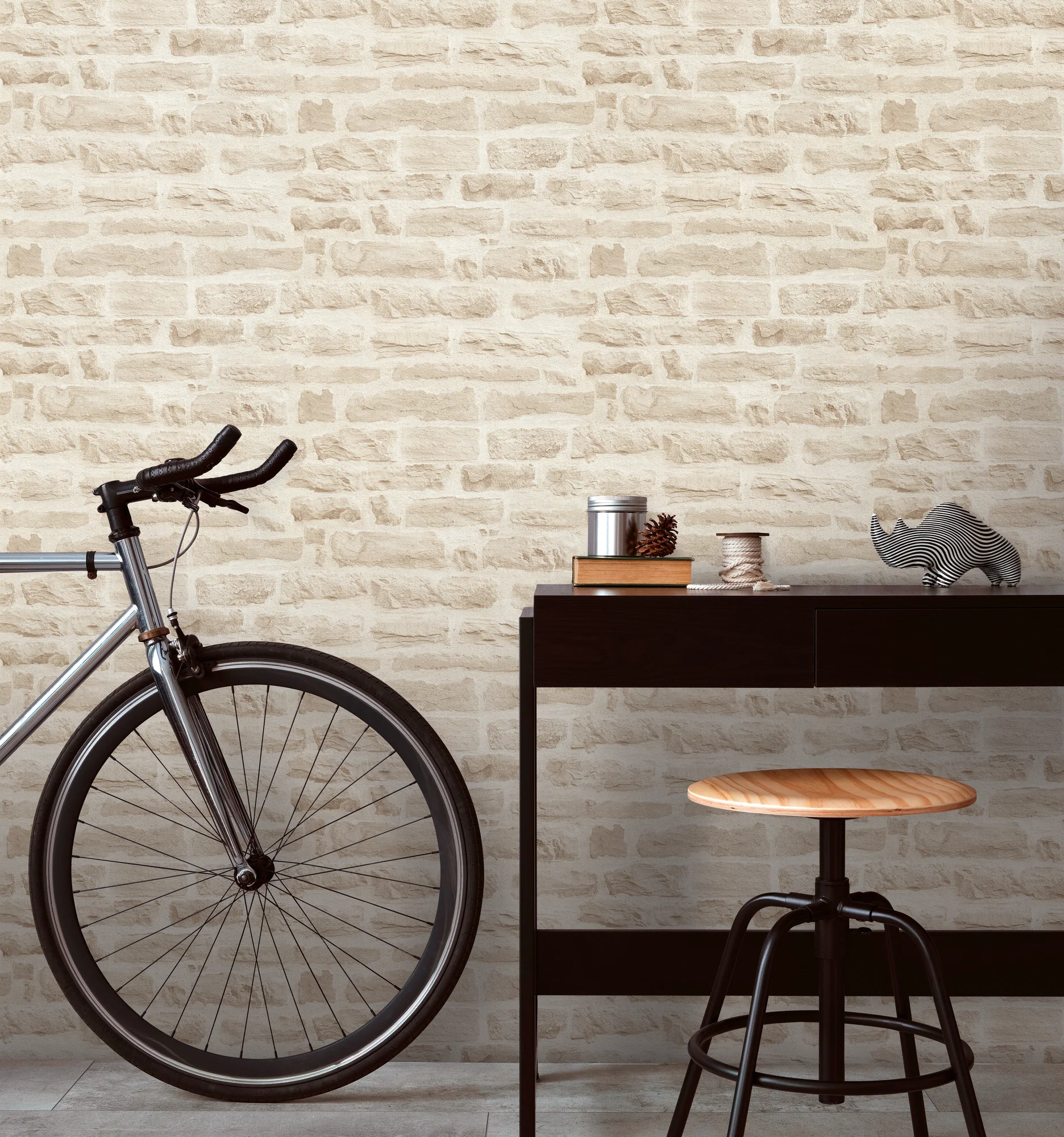 A.S. Création Best of Wood`n Stone 2nd Edition, Steintapete, beige, creme 355803