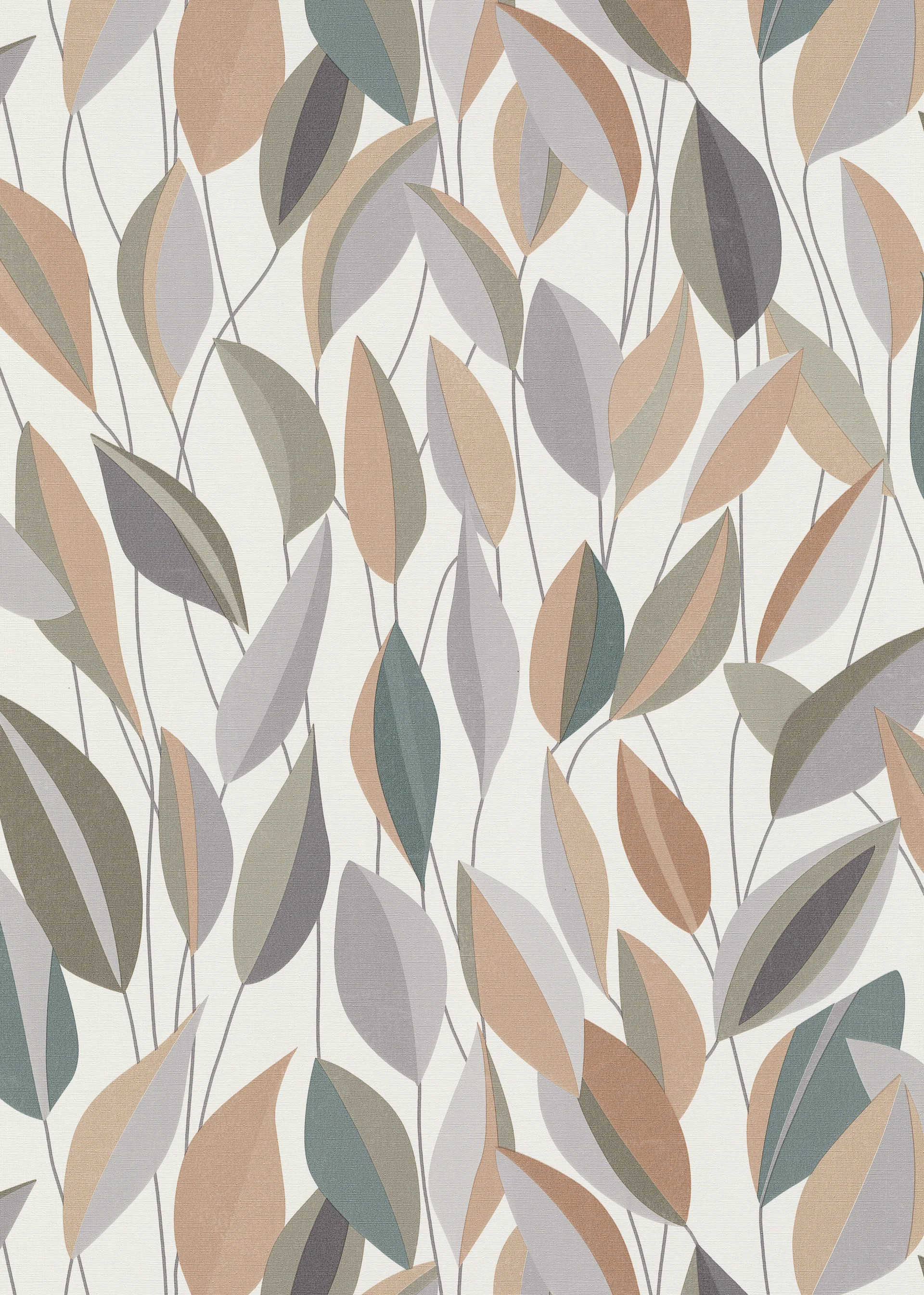 Mustertapete Blättermotiv beige Erismann 1043107