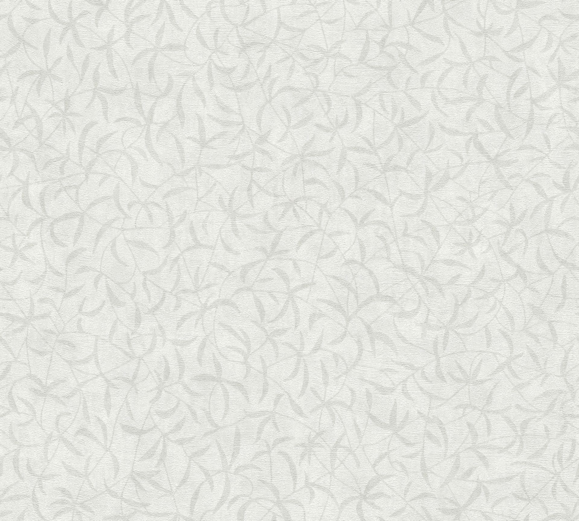 A.S. Création Terra, Florale Tapete, weiß, grau 389201