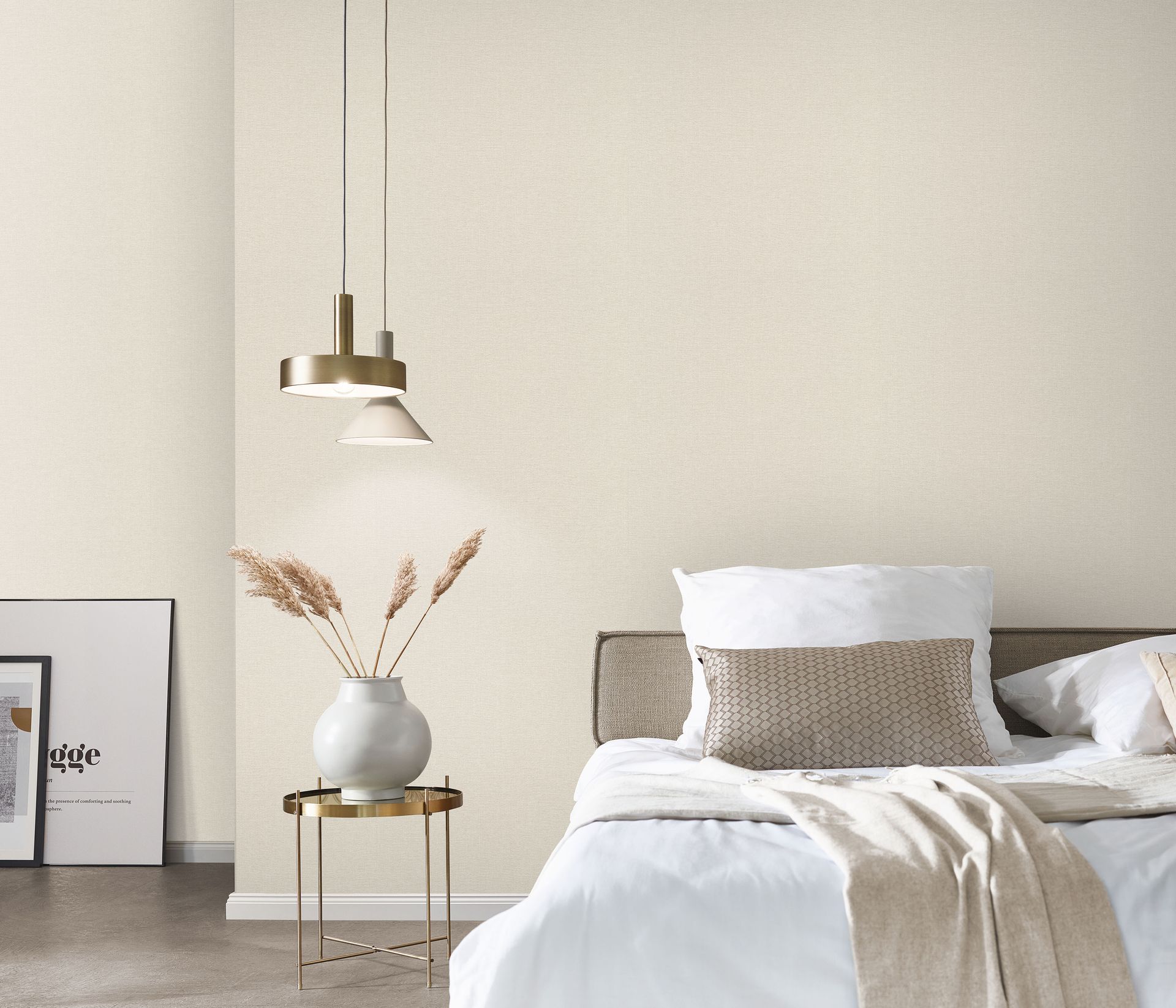 Unistapete Leinenstruktur beige Erismann 1051002