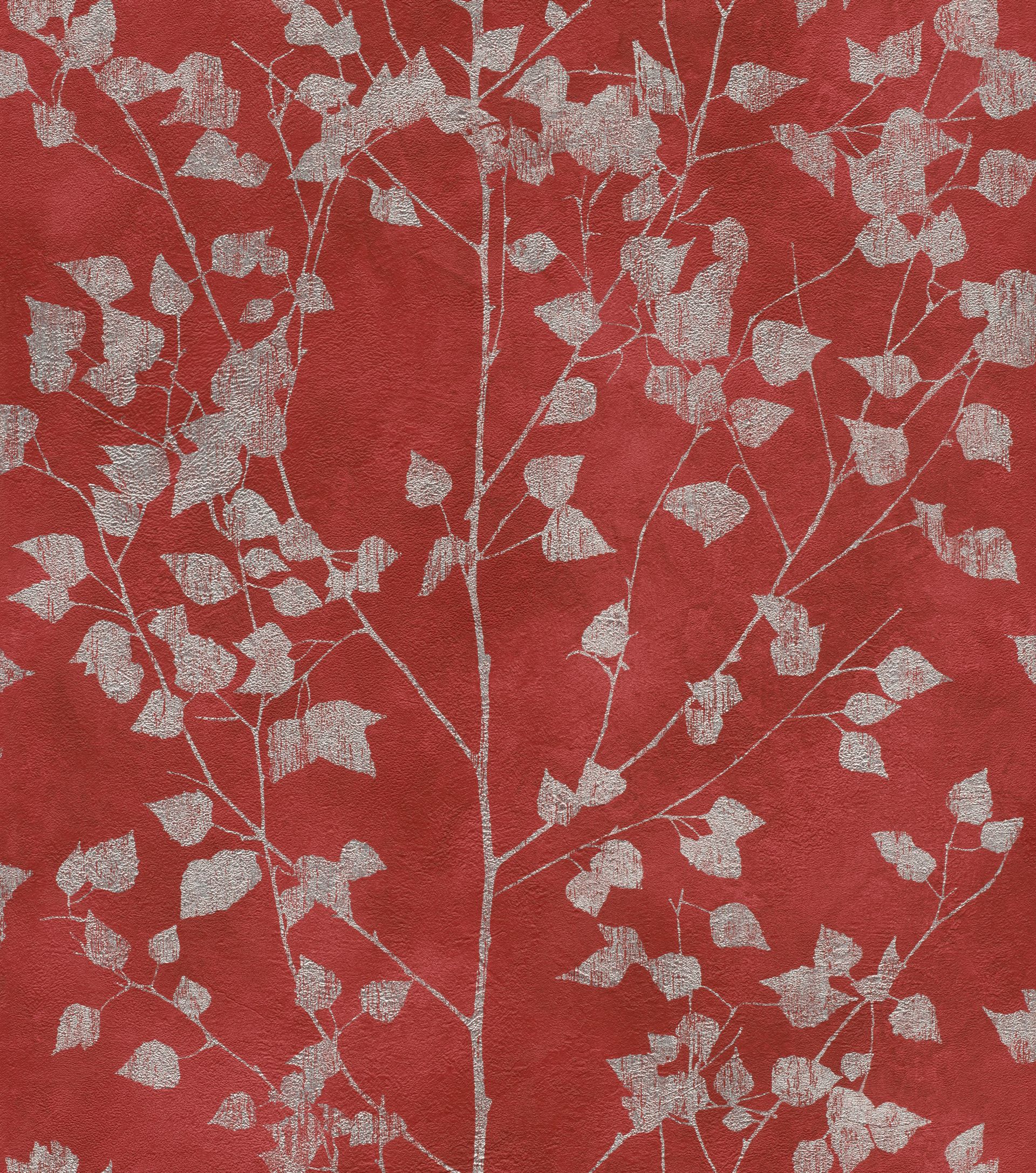Rasch Selection, Botanical, silber rot 416640 Dekorbild